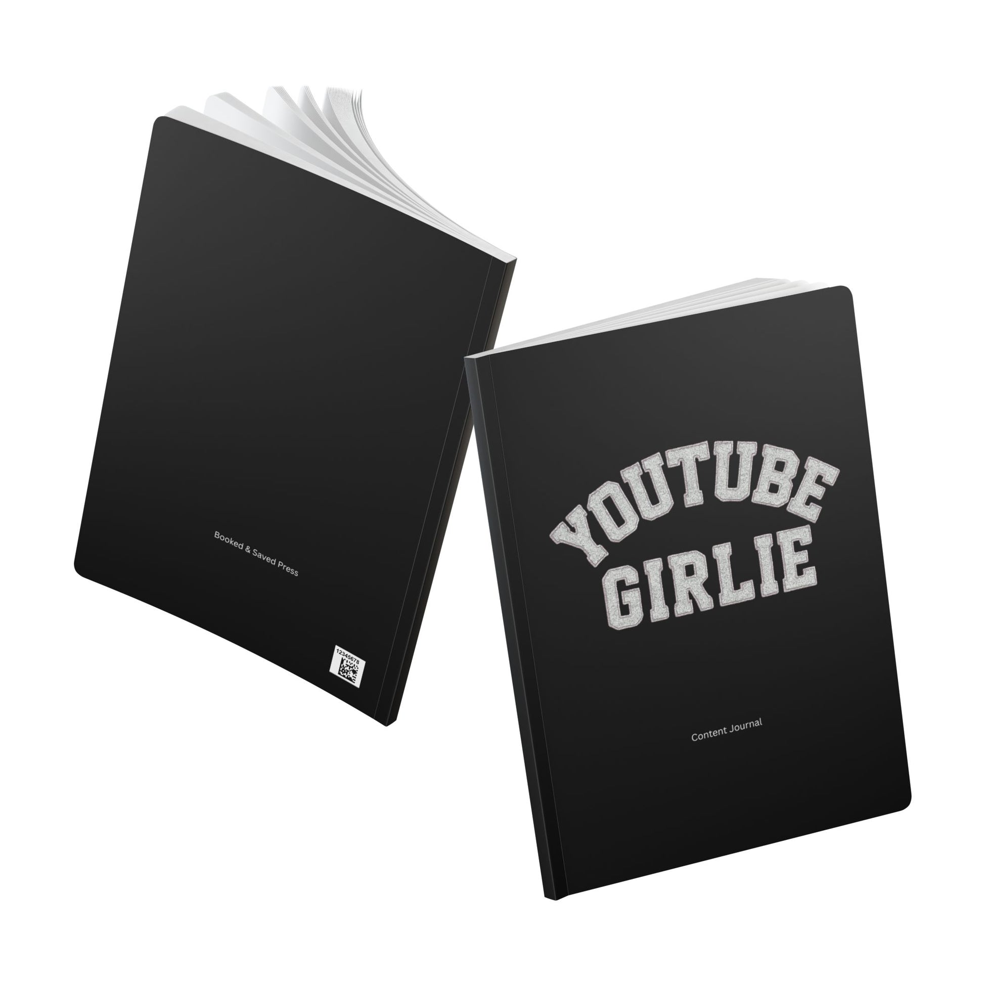 Content Creator Journal - Black Softcover “ YouTube Girlie”