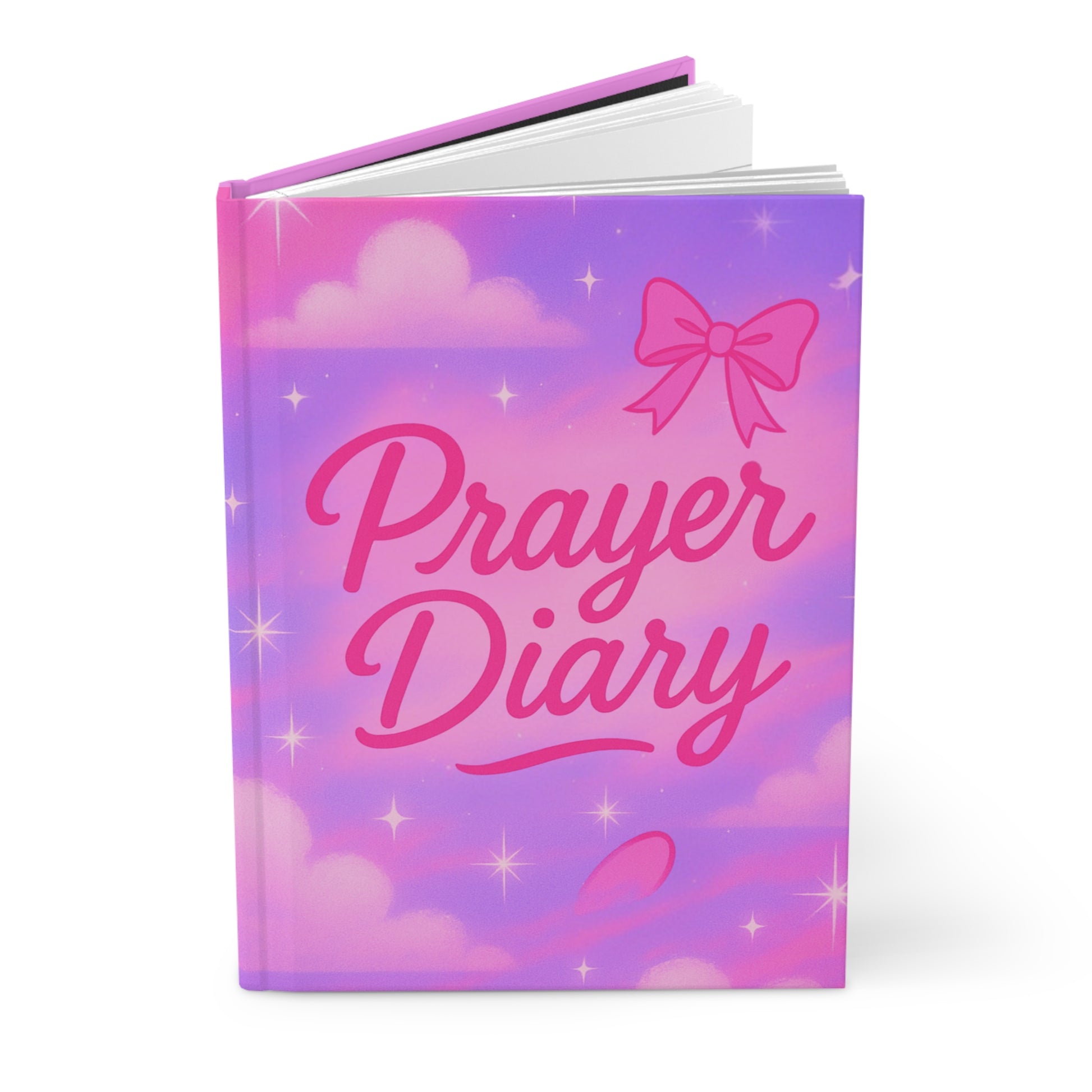 Hardcover Prayer Diary Hot pink Bow
