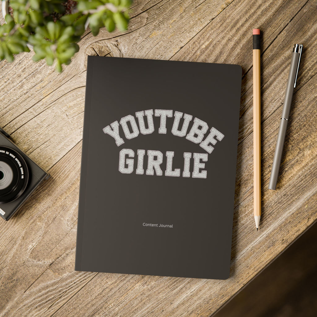 Content Creator Journal - Black Softcover “ YouTube Girlie”