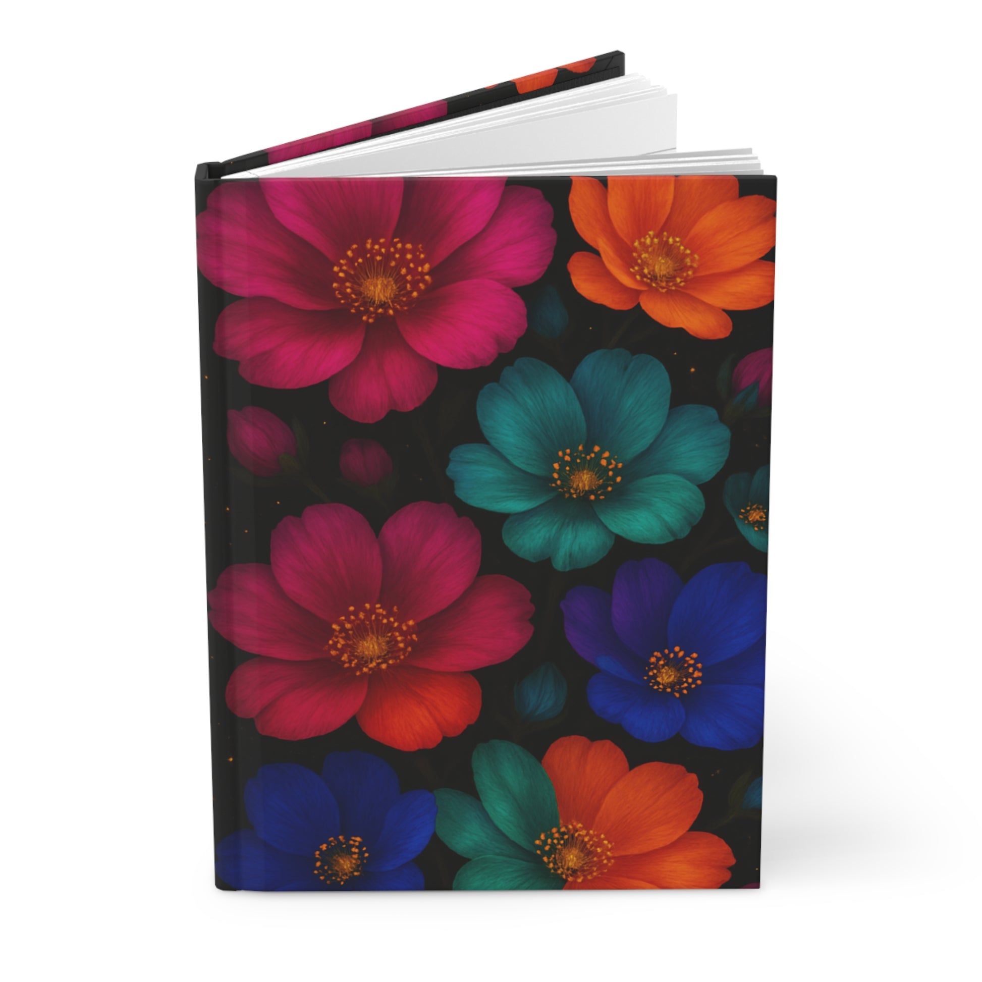 Vibrant Floral Hardcover Journal | Colorful Notebook for Writers, Gift for Students, Daily Planner, Inspiration Journal, Floral Gift
