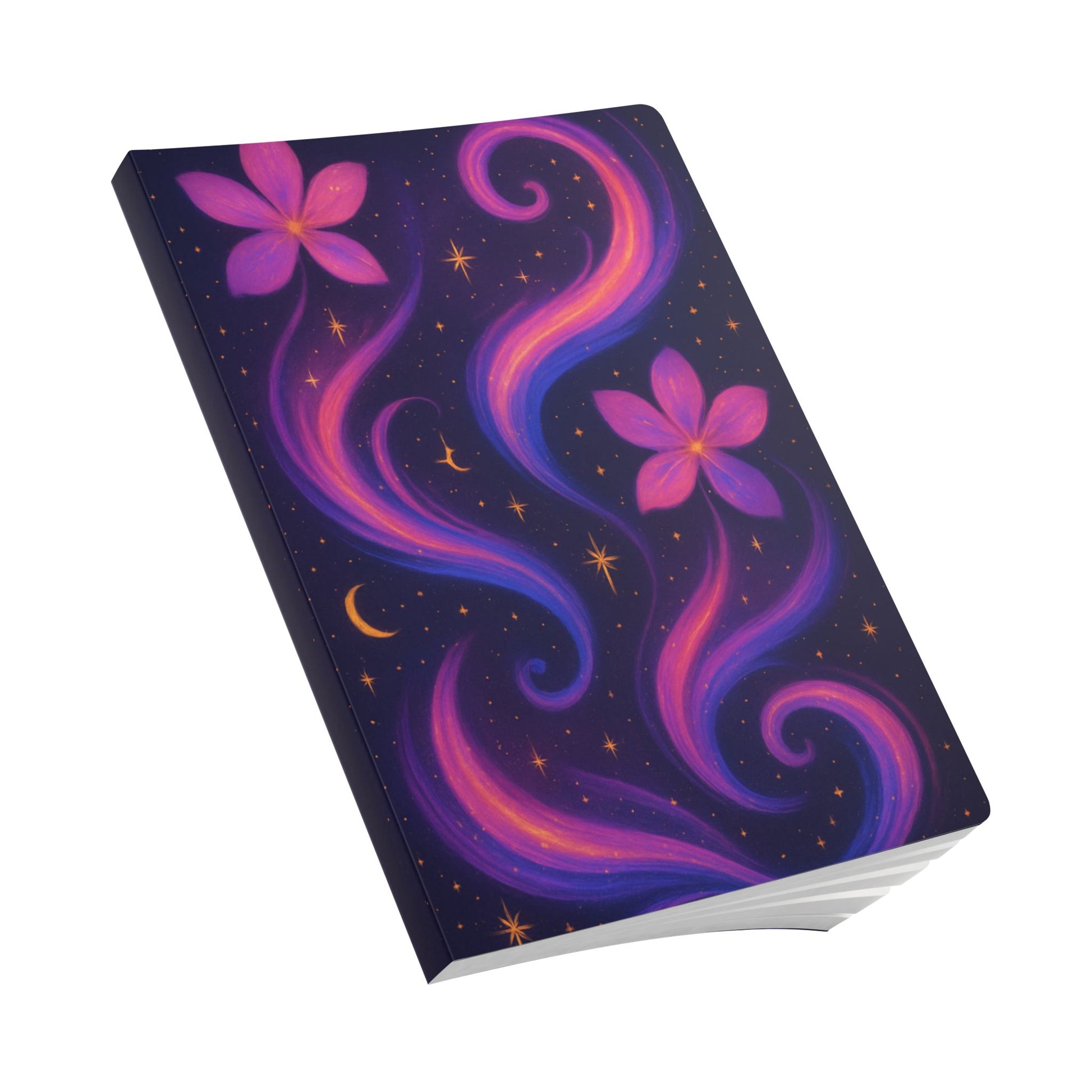 Enchanting Floral Softcover Journal - Perfect for Note-taking, Journaling, Gift for Writers, Student Planner, Mood Tracker