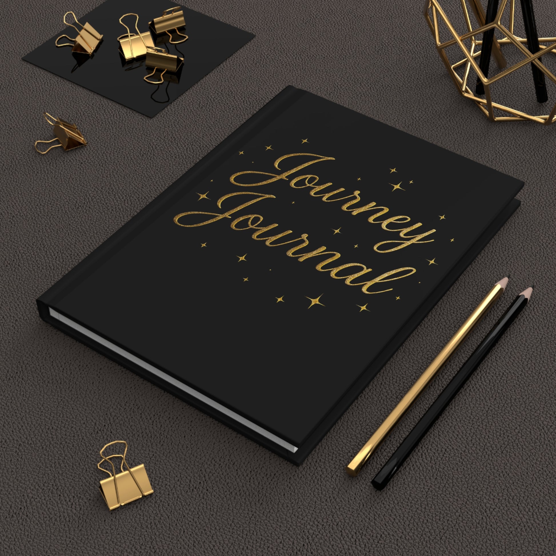 Hardcover Journey Journal Black and Gold
