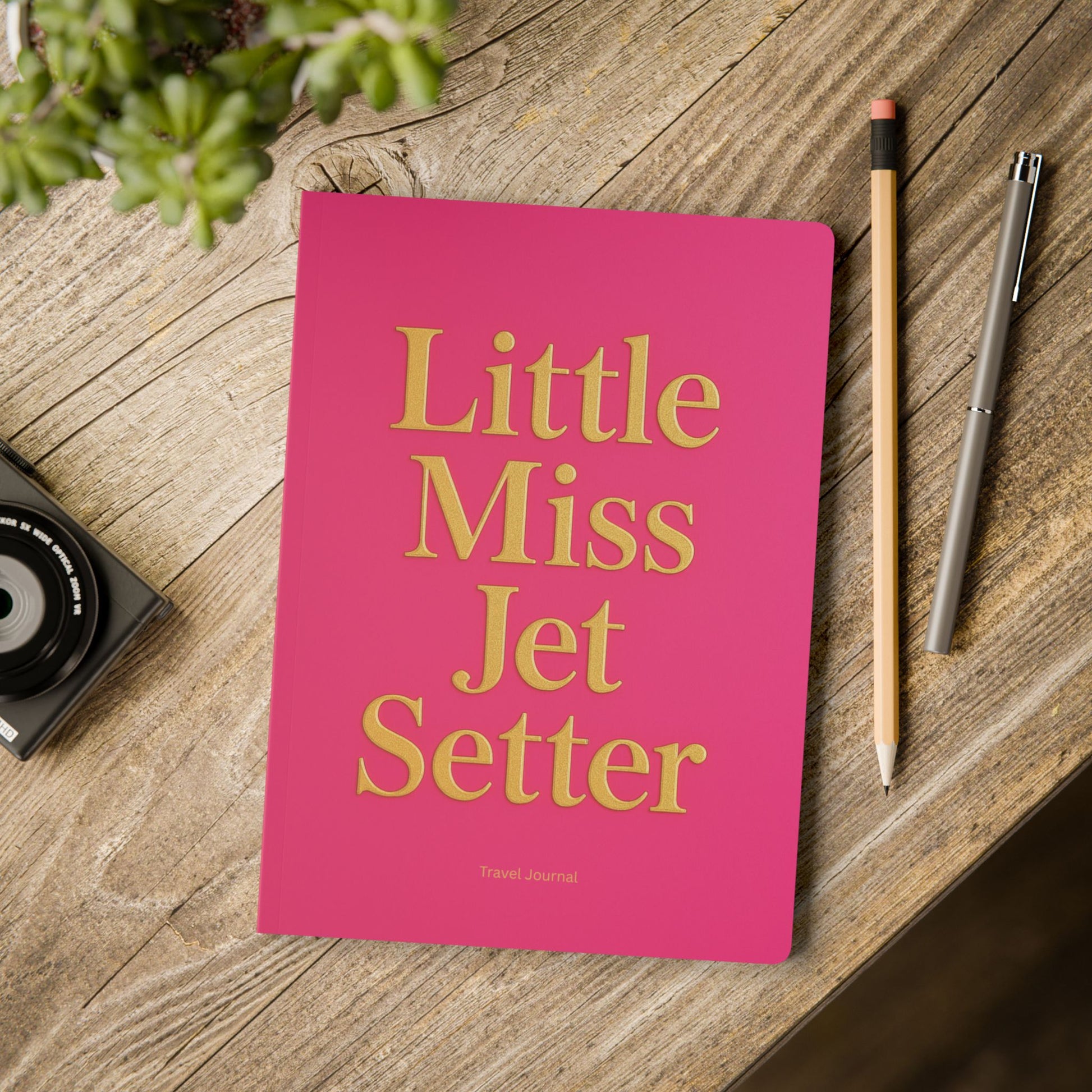 Softcover Journal Pink “Jet setter” Travel Journal