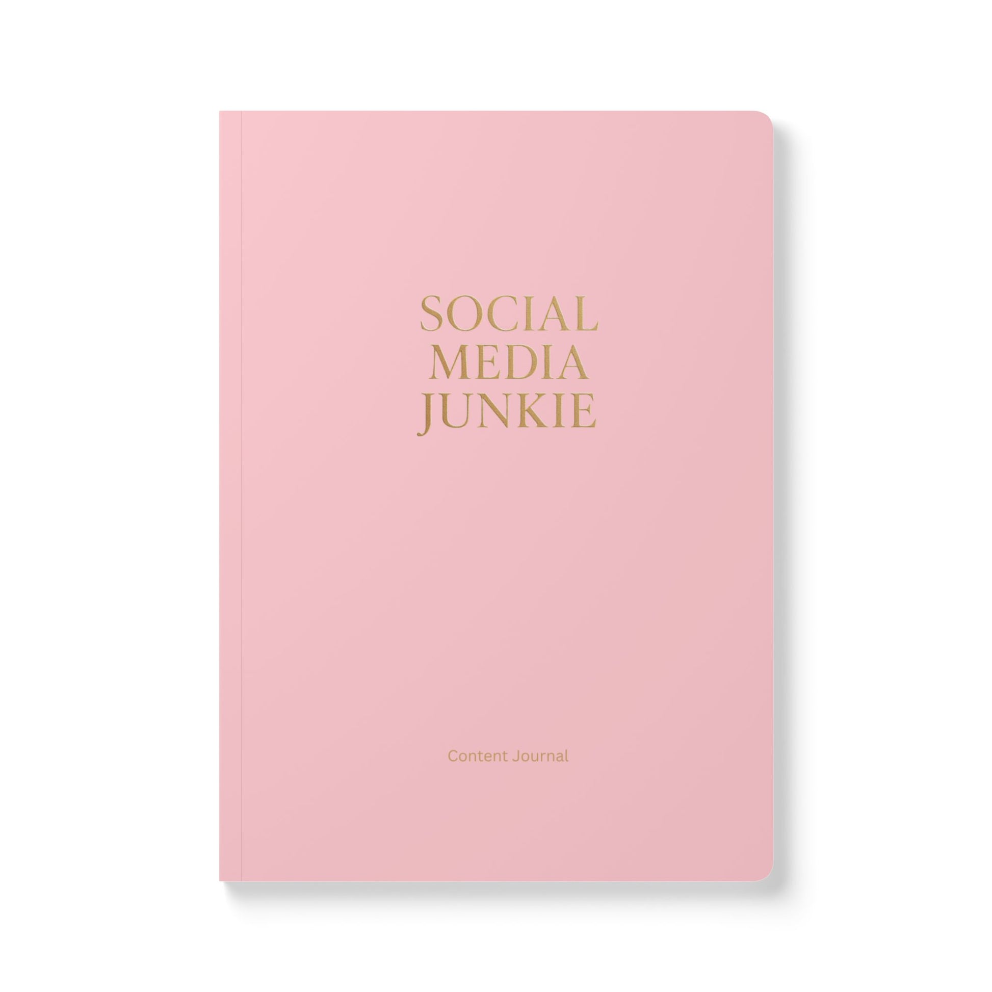 Softcover Journal soft pink “Social Media Junkie” content journal