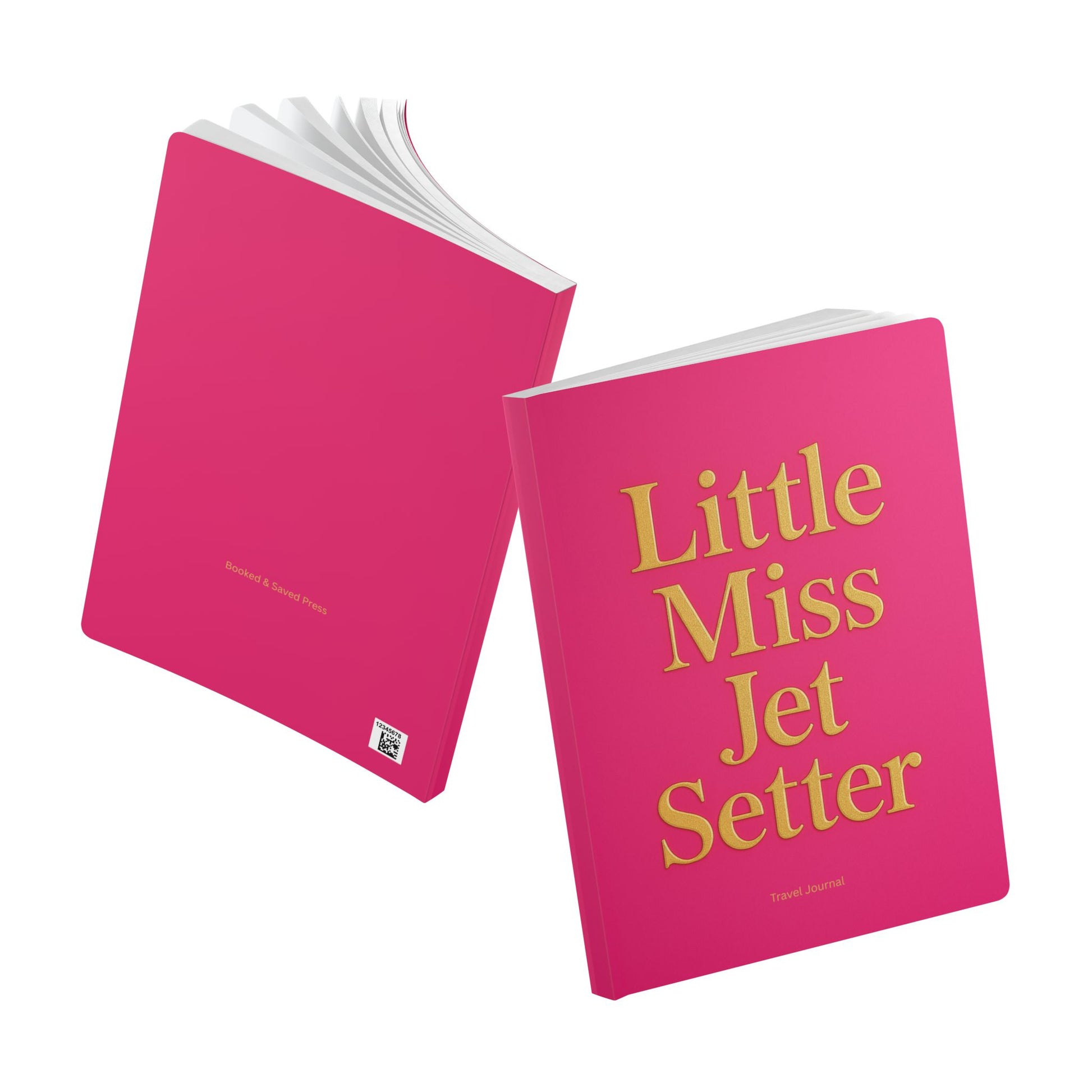 Softcover Journal Pink “Jet setter” Travel Journal