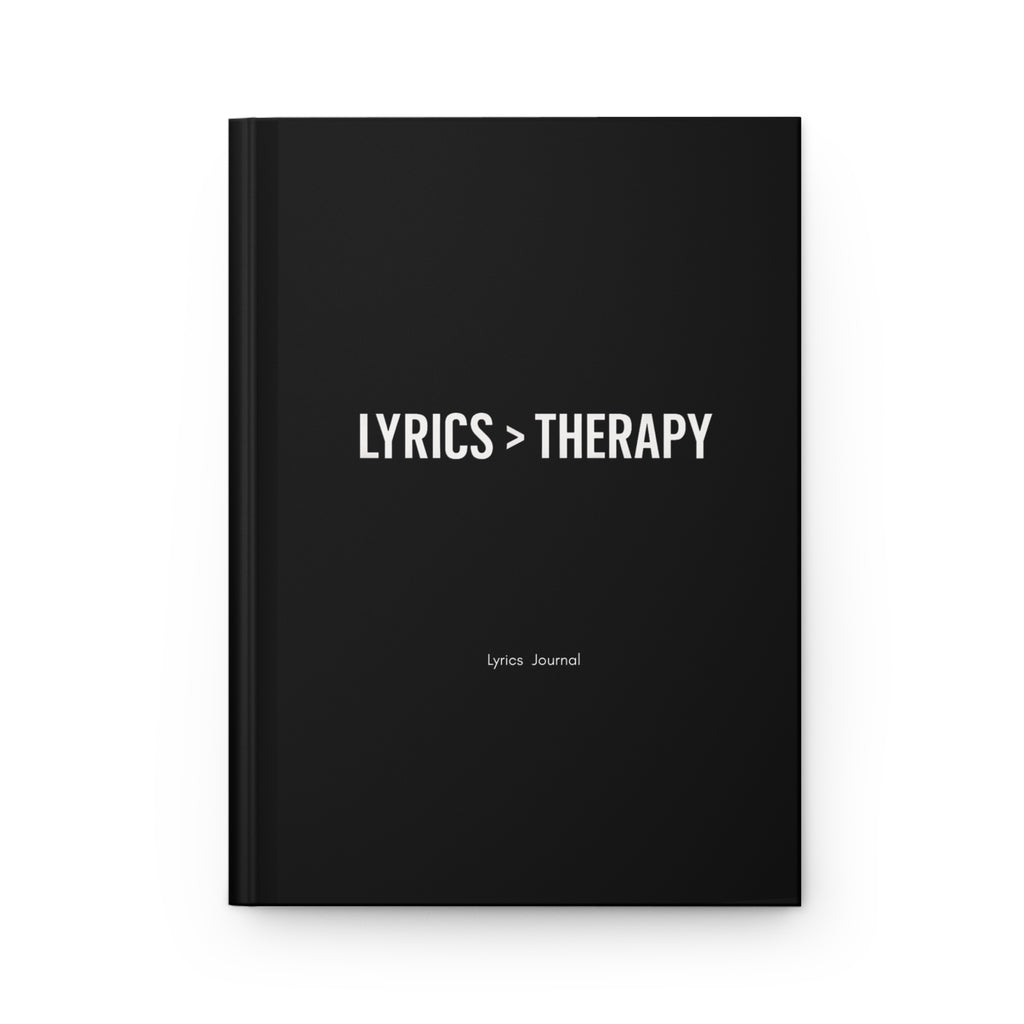 Hardcover Black Matte Lyrics > Therapy Lyric Journal