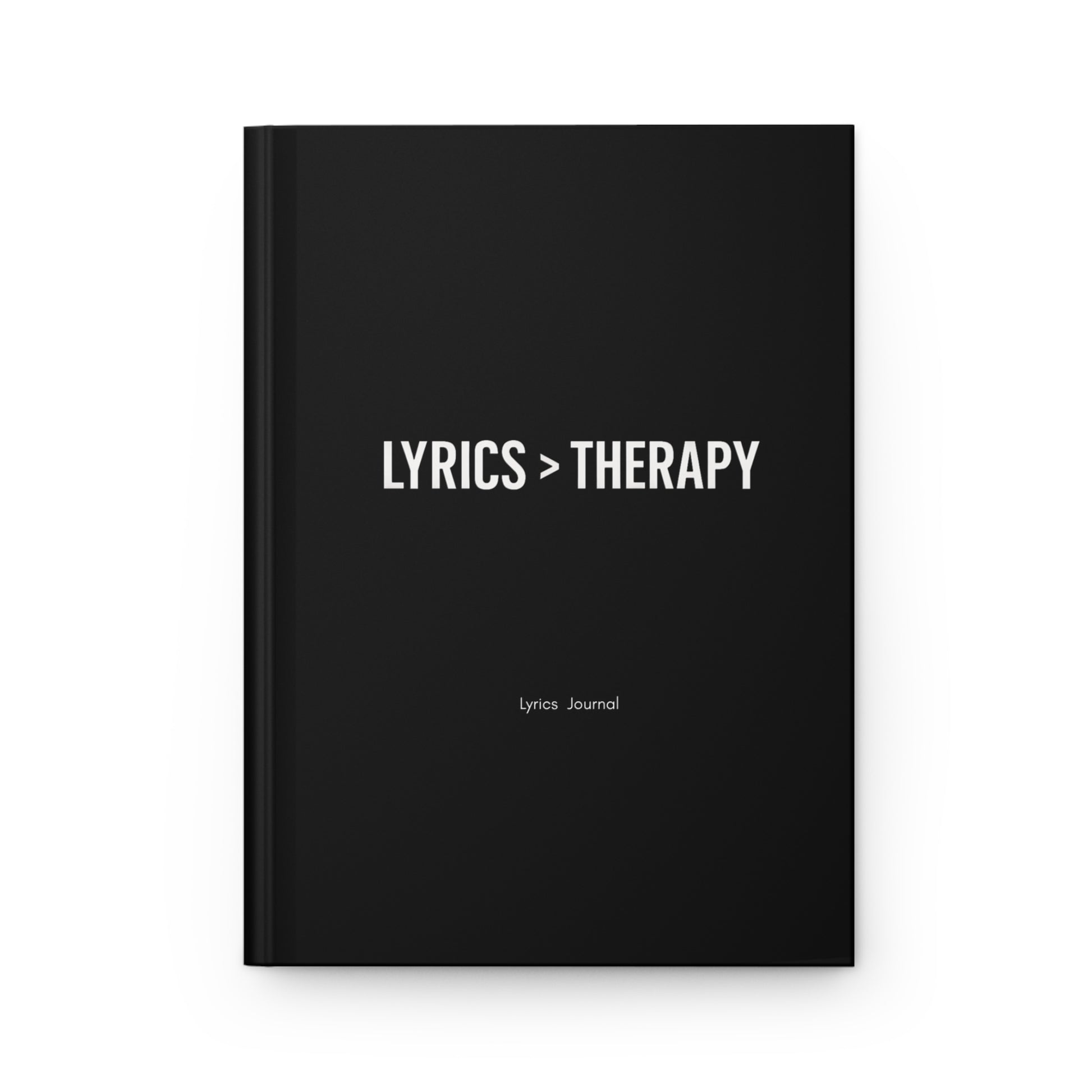 Hardcover Black Matte Lyrics > Therapy Lyric Journal