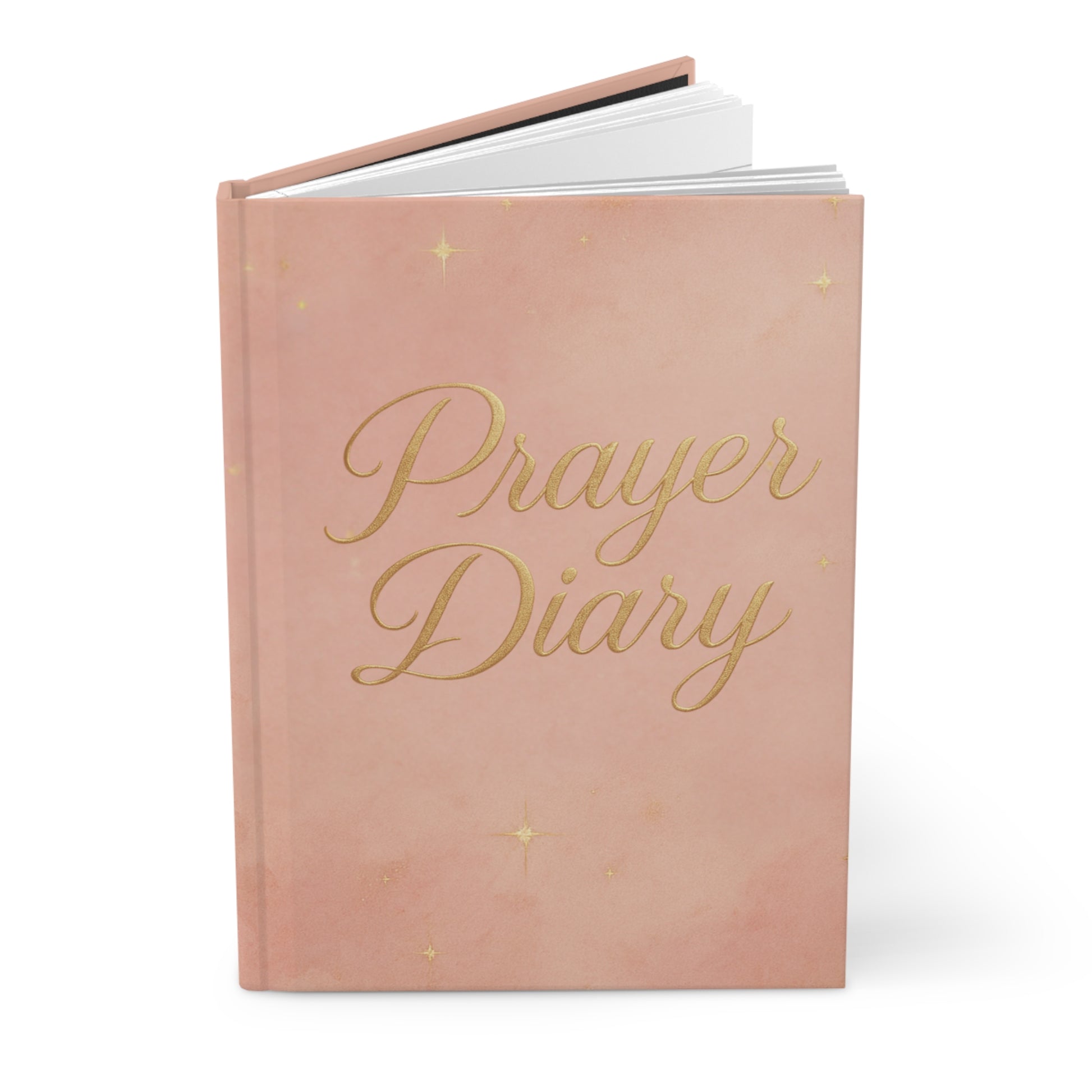 Hardcover Journal Matte Peach and Gold Prayer Diary