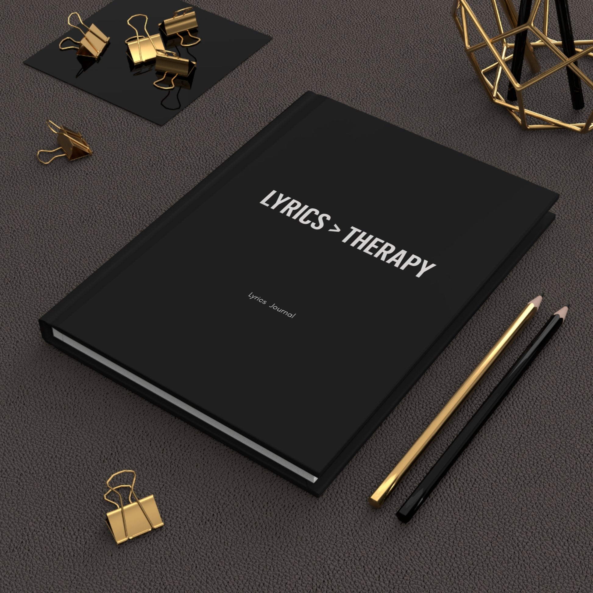 Hardcover Black Matte Lyrics > Therapy Lyric Journal