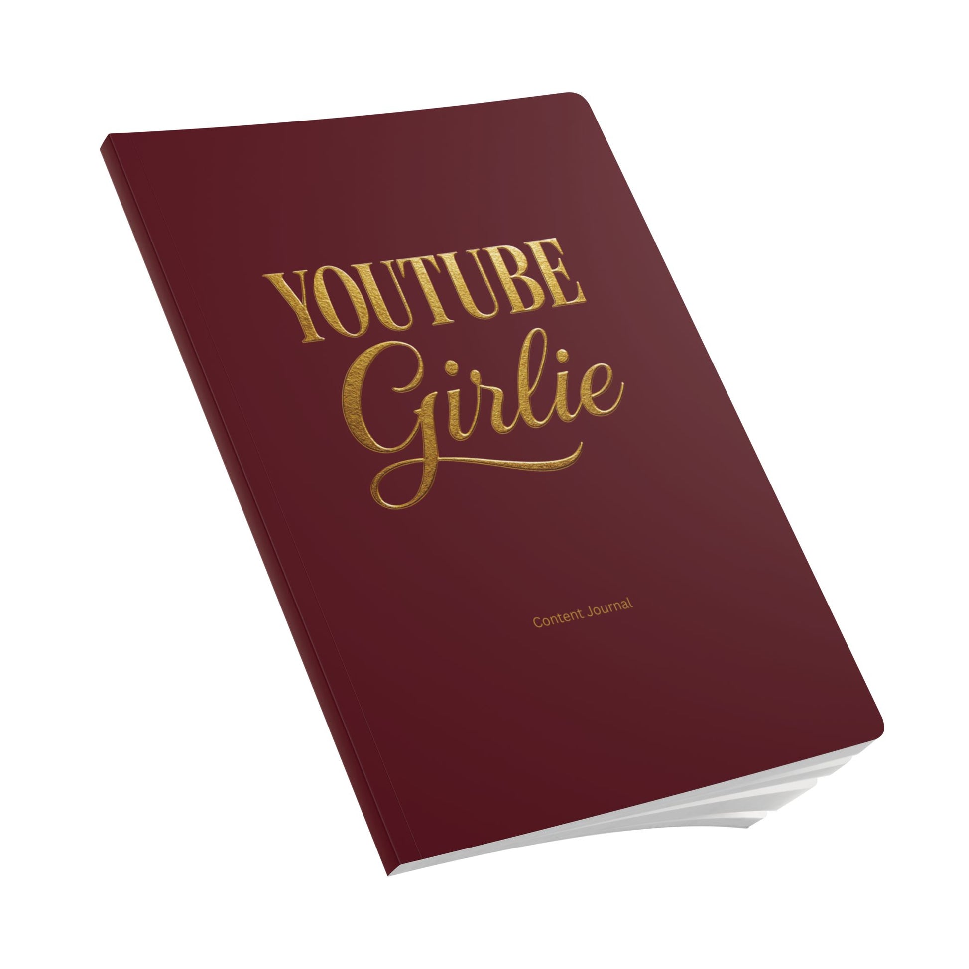 Maroon YouTube Girlie Content Journal
