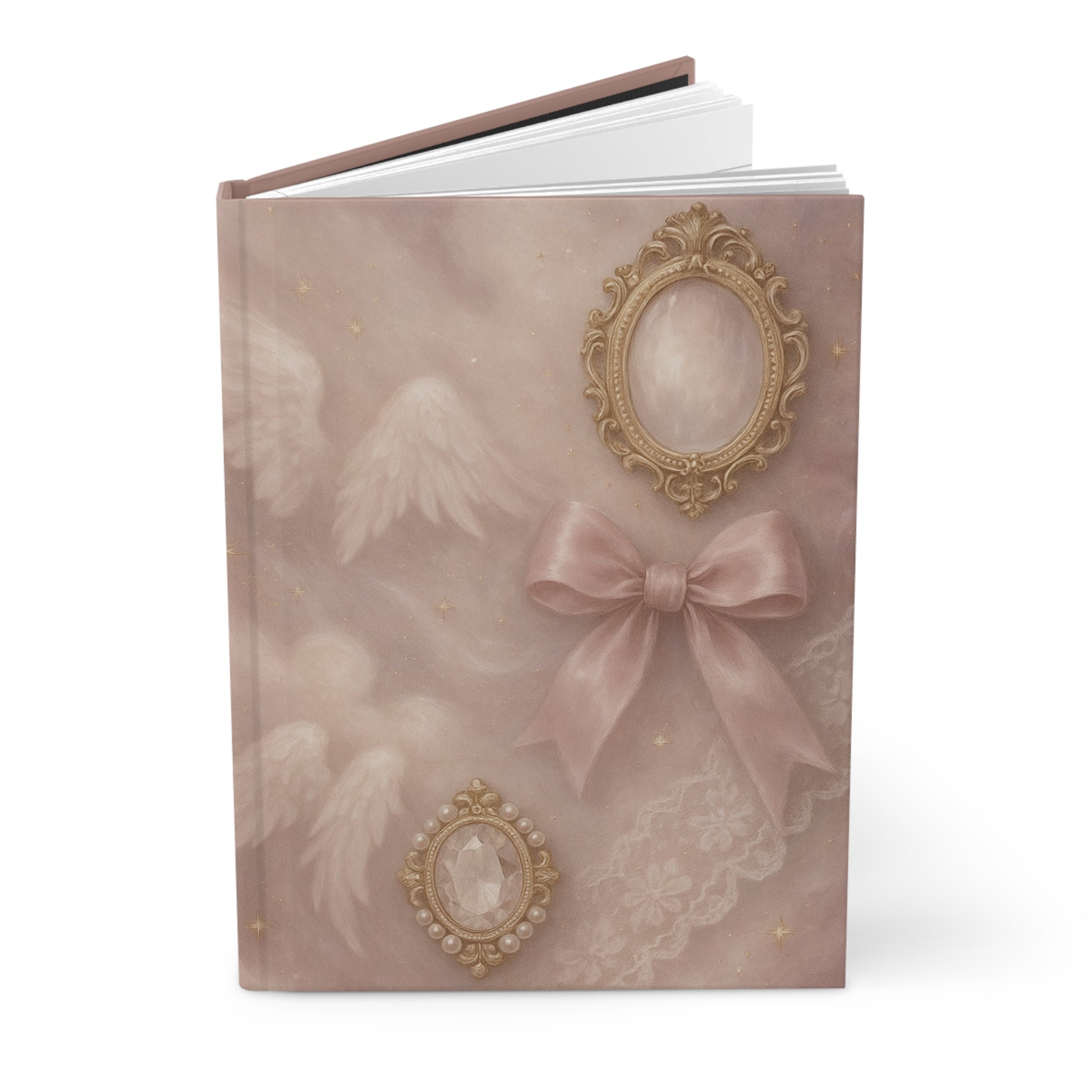 Romantic Vintage Hardcover Journal, Elegant Writing Notebook, Feminine Diary, Gift for Her, Inspirational Journal
