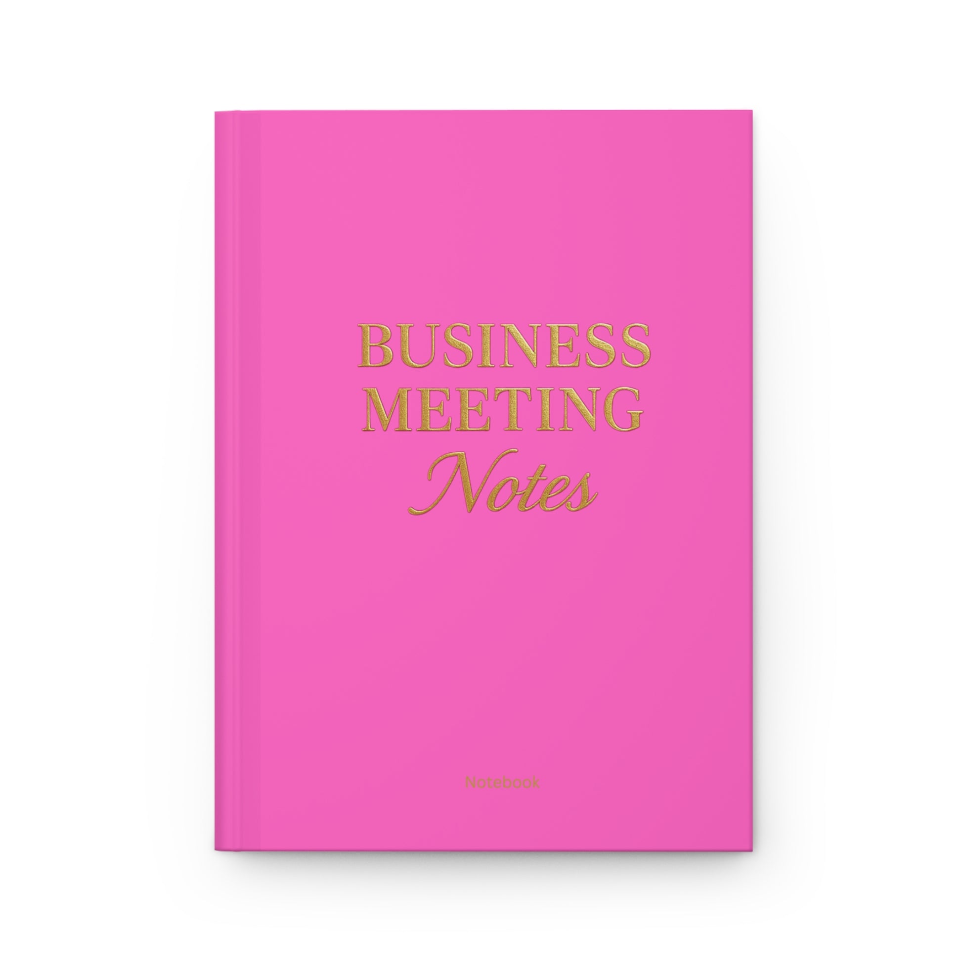 Hardcover Journal Matte Business Meeting Notebook Hot Pink
