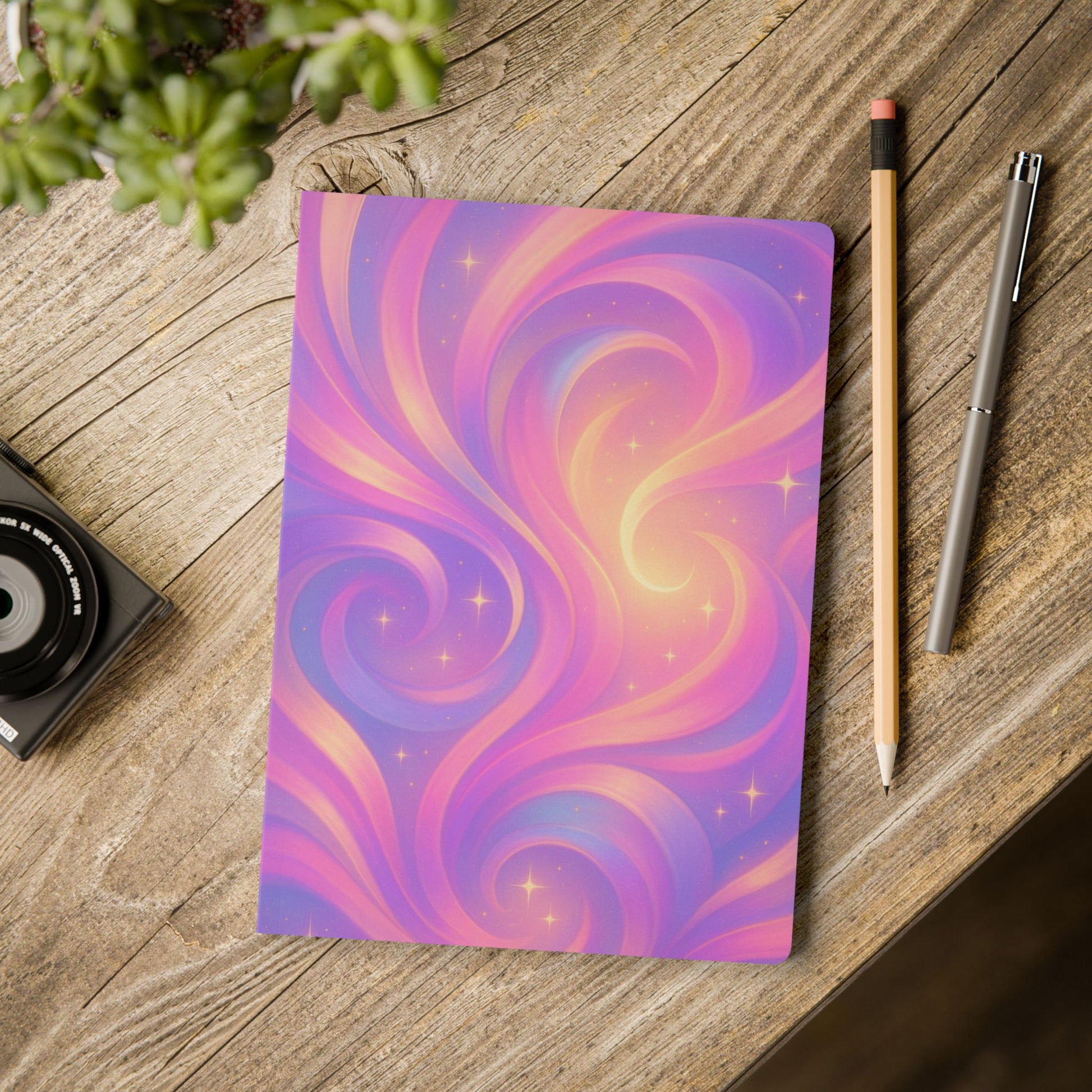 Dreamy Swirl Softcover Journal - Perfect for Notes, Doodles, Gifts, or Journaling, Ideal for Students & Creatives
