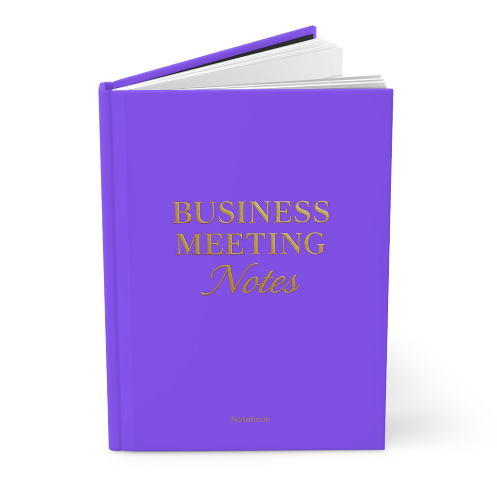 Hardcover Journal Matte Business Meeting Notebook Dark Purple