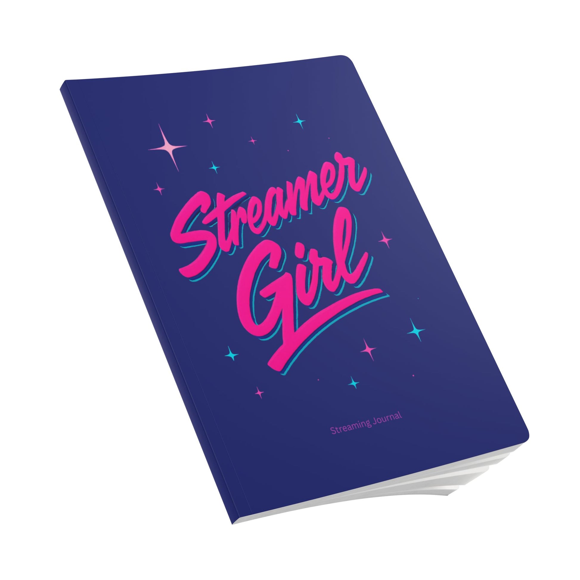 Softcover Journal Blue Streamer Girl Content Journal