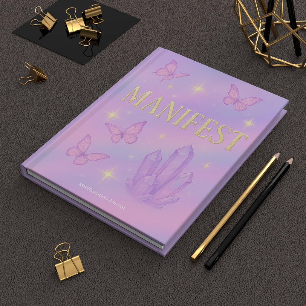 Hardcover Journal Matte Lavender “Manifest” Journal
