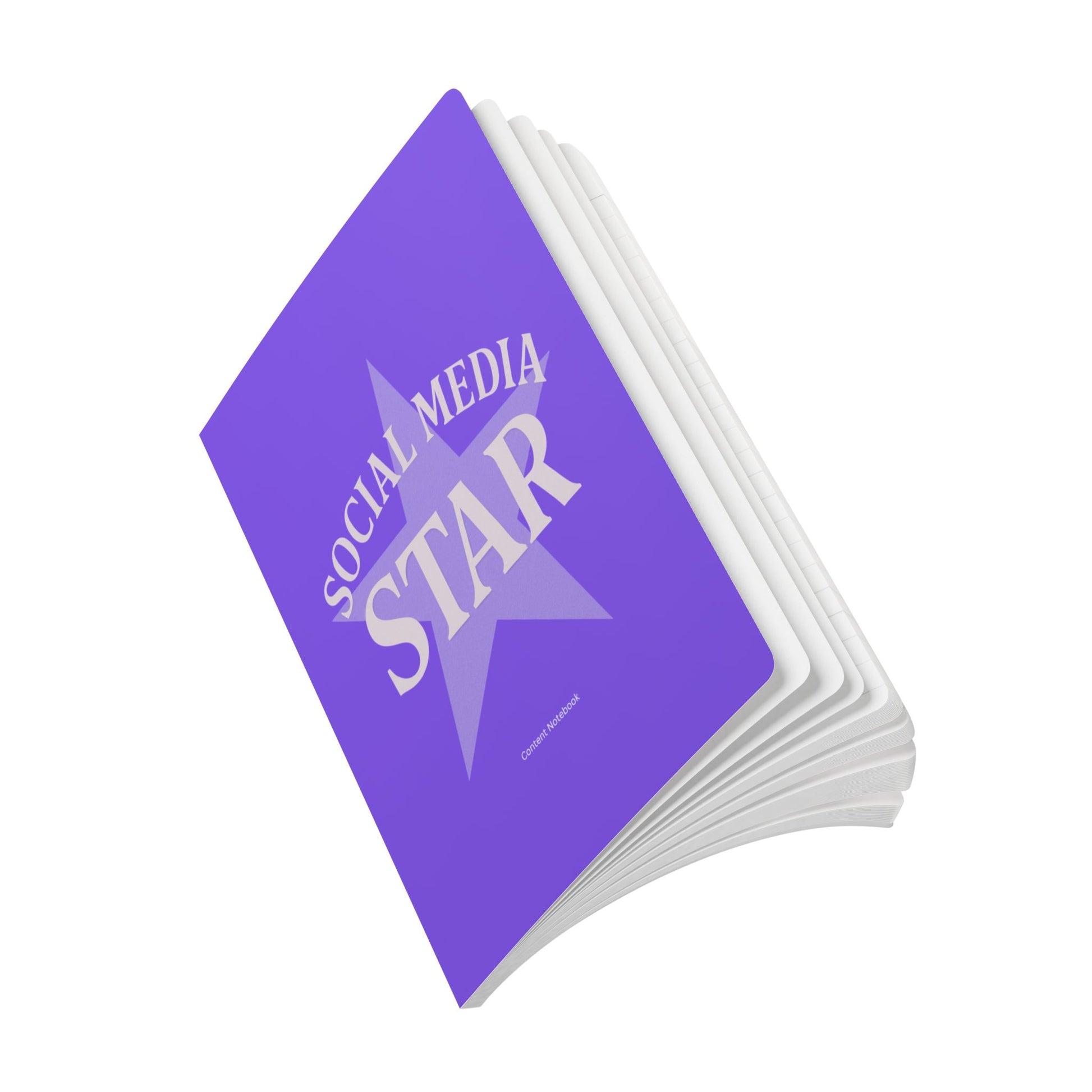 Softcover Journal Purple Social Media Star Content Journal