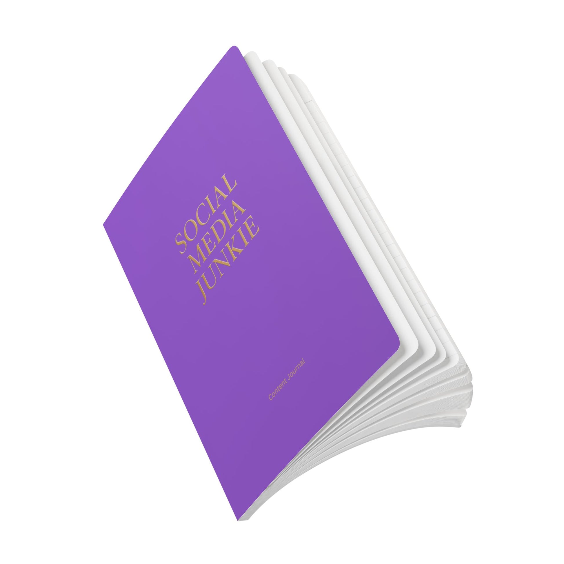 Purple Social Media Junkie Content Creator Journal
