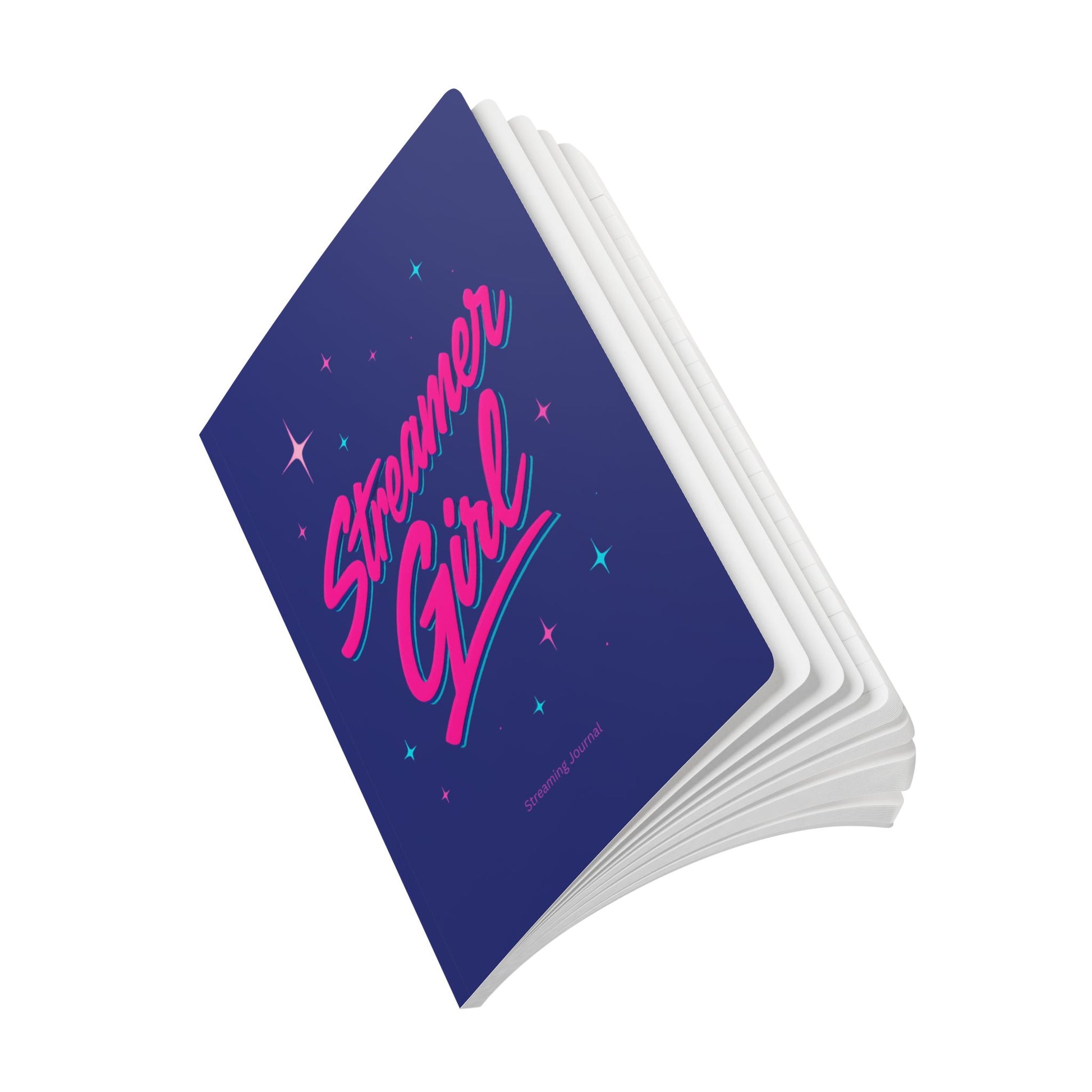 Softcover Journal Blue Streamer Girl Content Journal