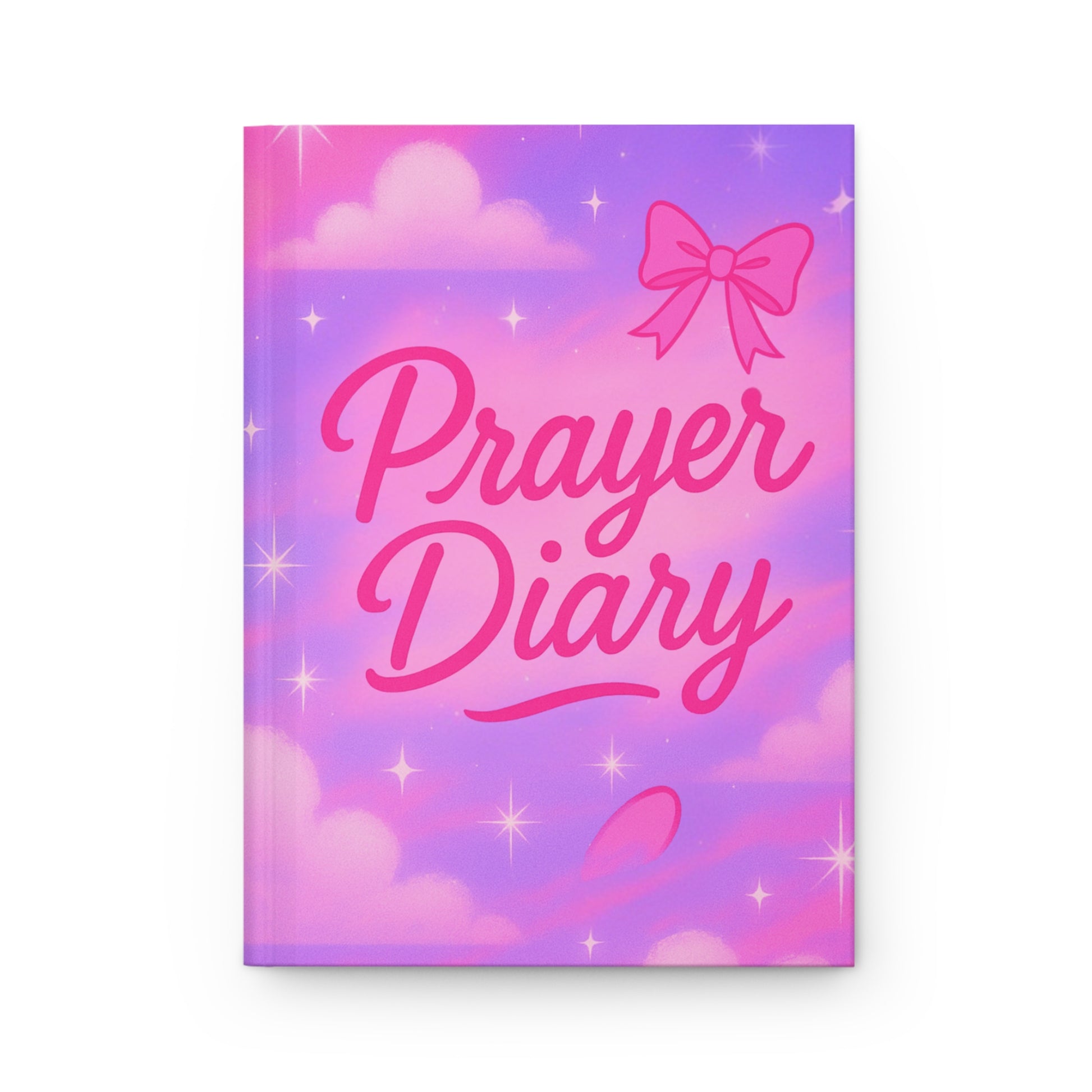 Hardcover Prayer Diary Hot pink Bow