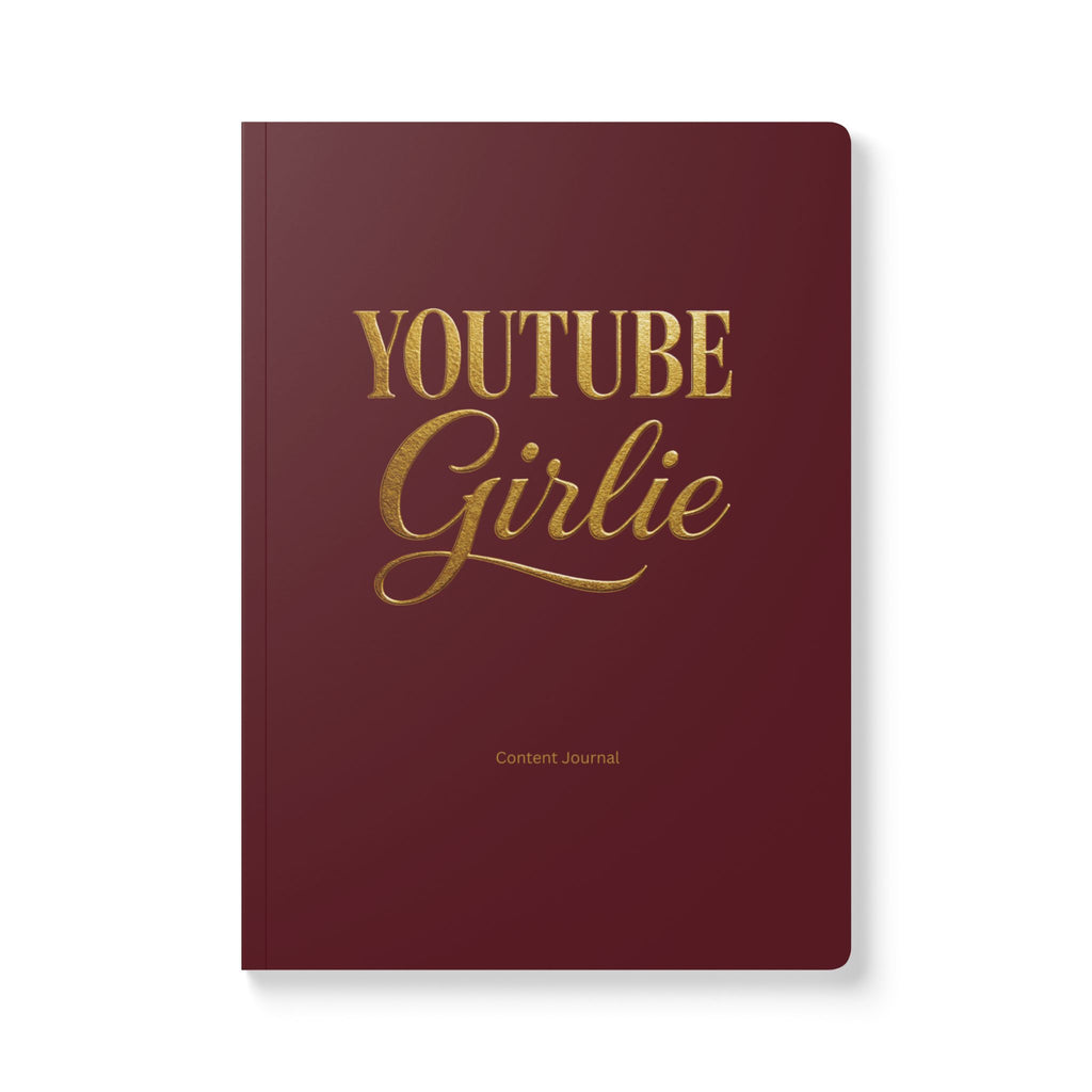 Maroon YouTube Girlie Content Journal