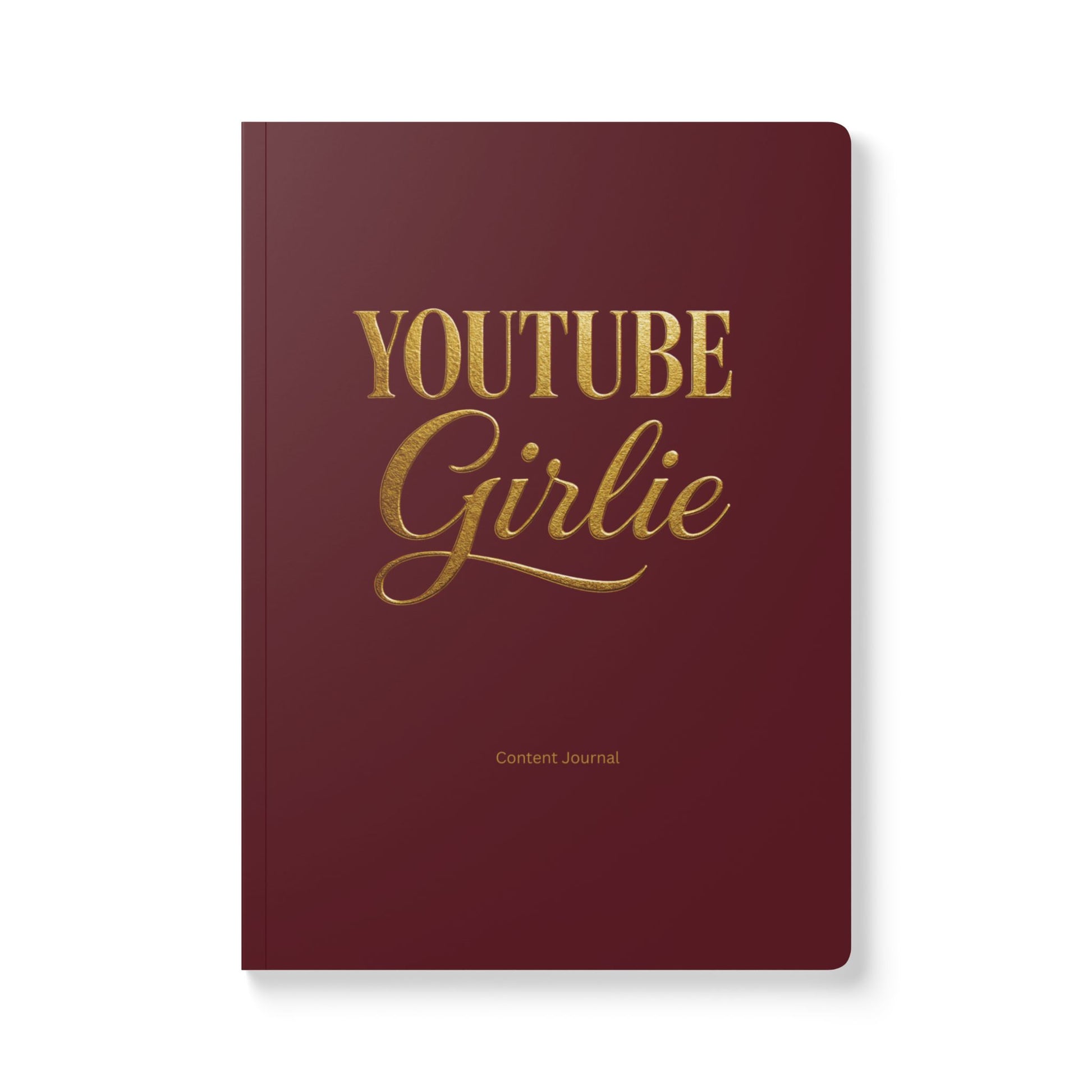 Maroon YouTube Girlie Content Journal
