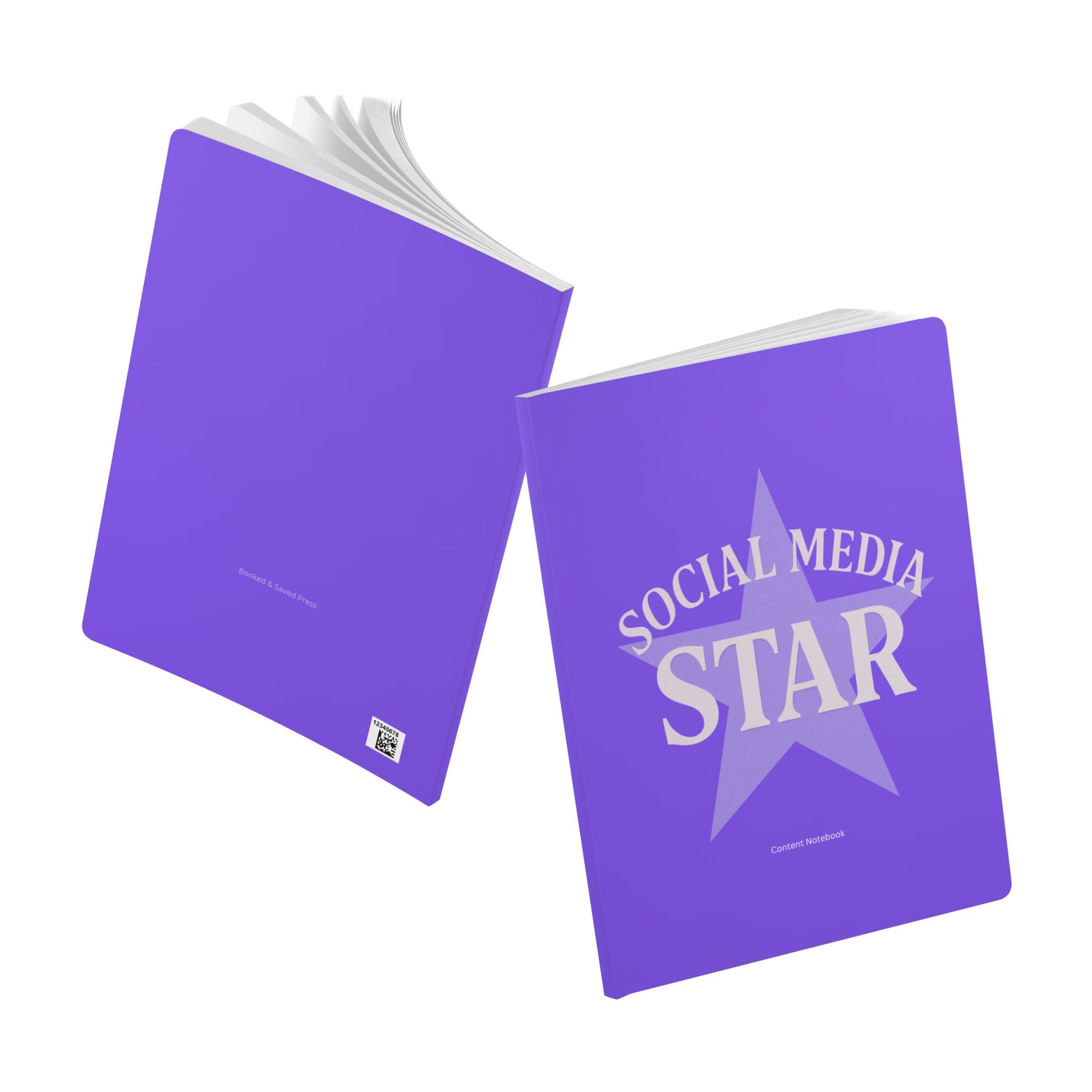 Softcover Journal Purple Social Media Star Content Journal