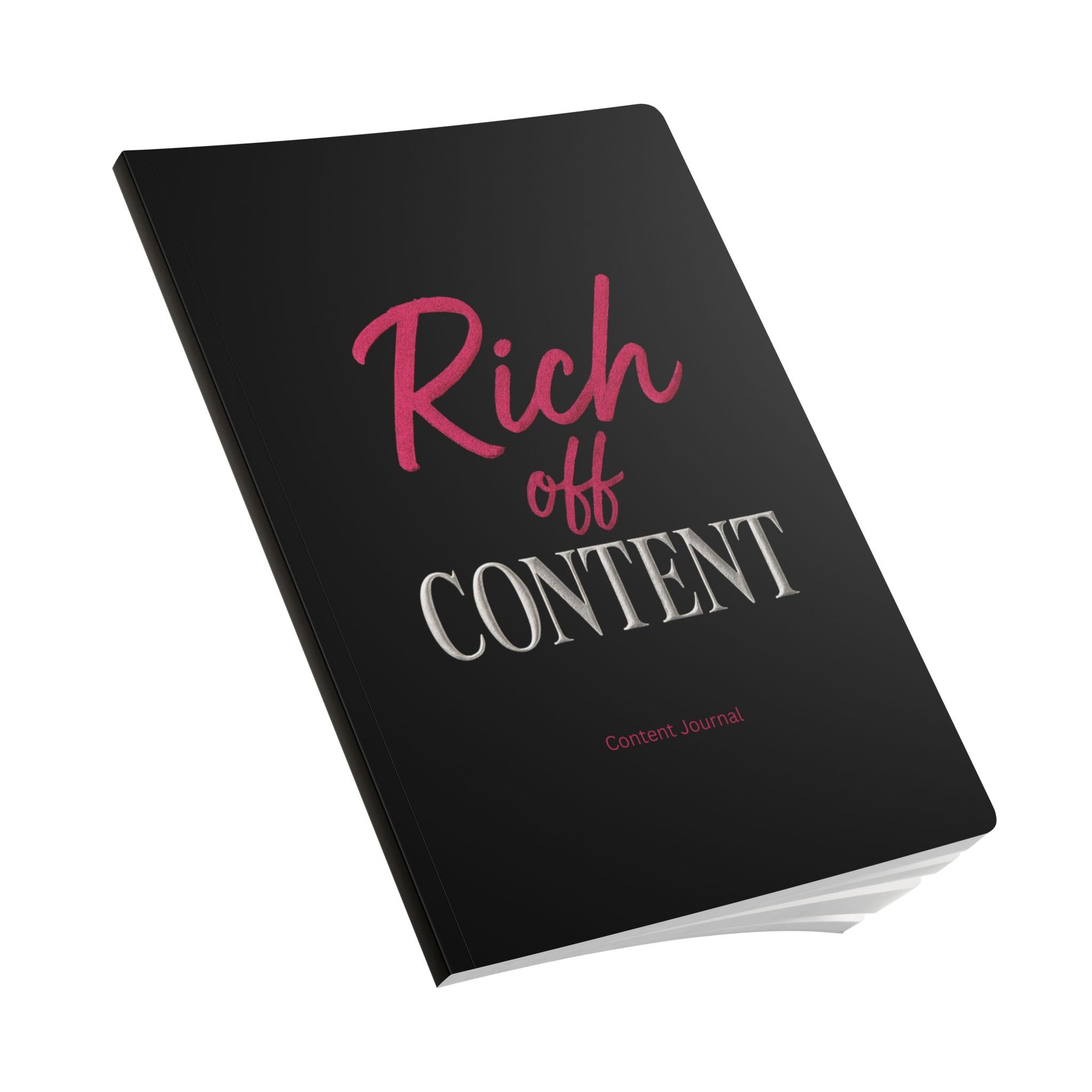 Softcover Journal “Rich Off Content” Content Journal