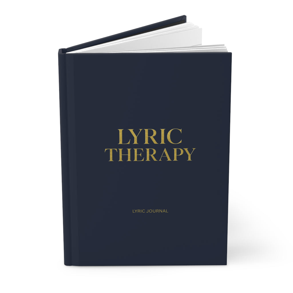 Hardcover Blue Lyric Therapy Journal