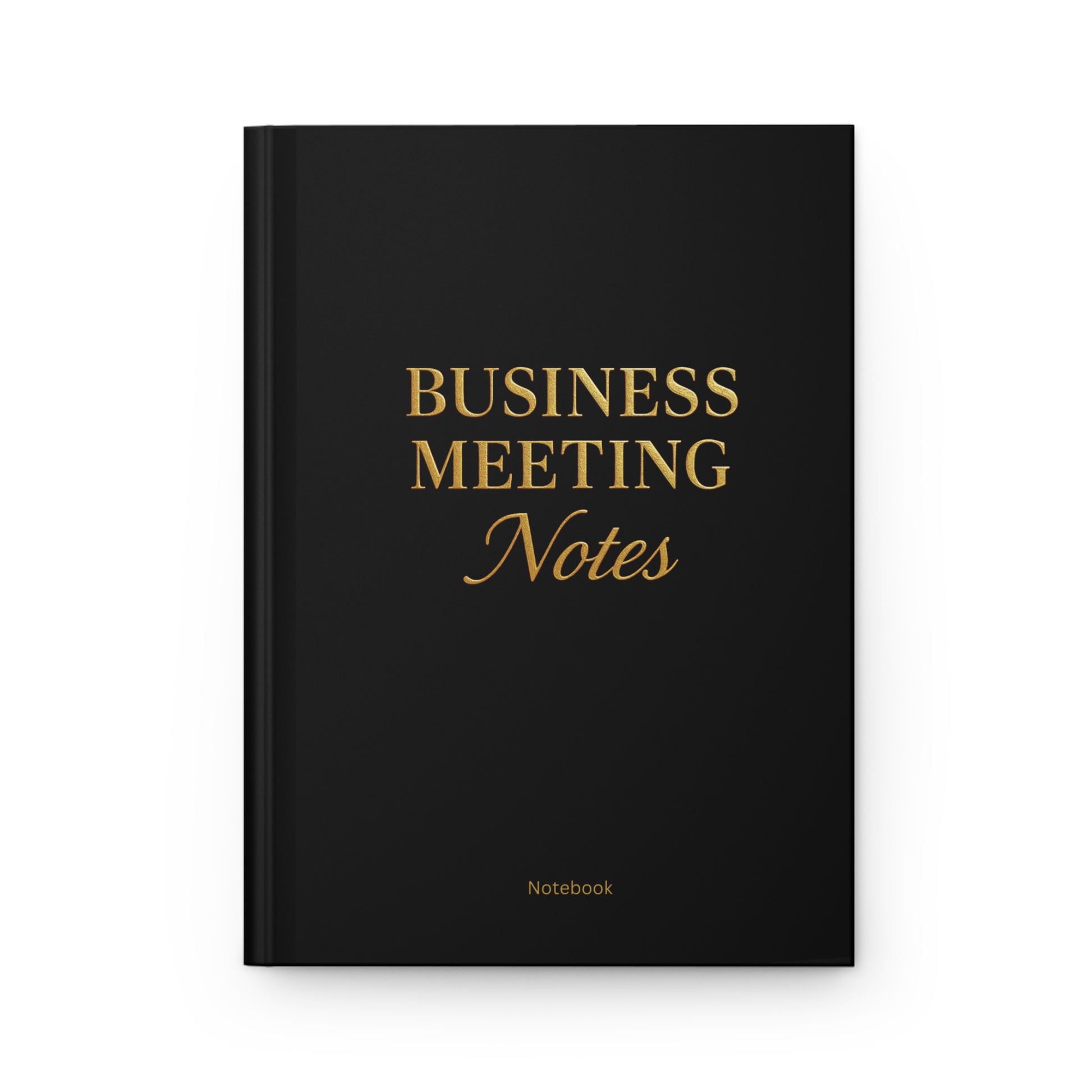 Hardcover Journal Matte Business Meeting Notebook Black