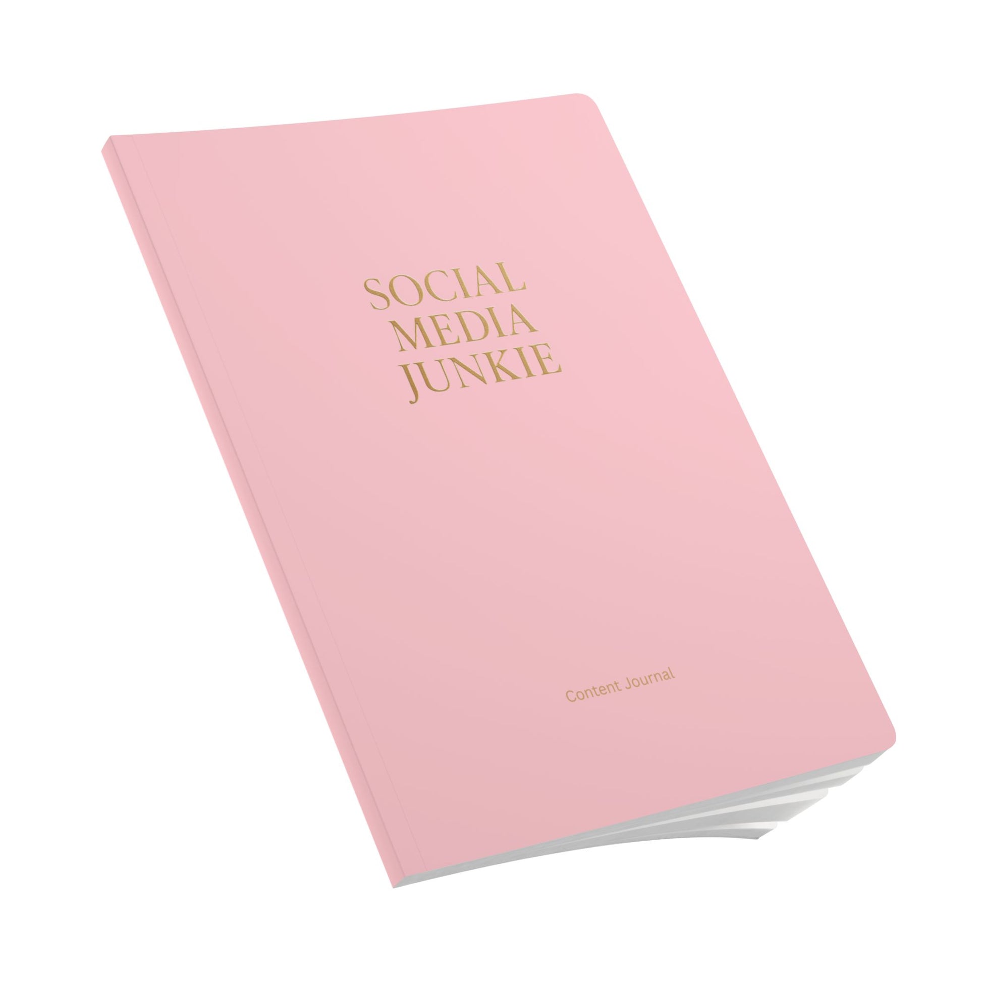 Softcover Journal soft pink “Social Media Junkie” content journal