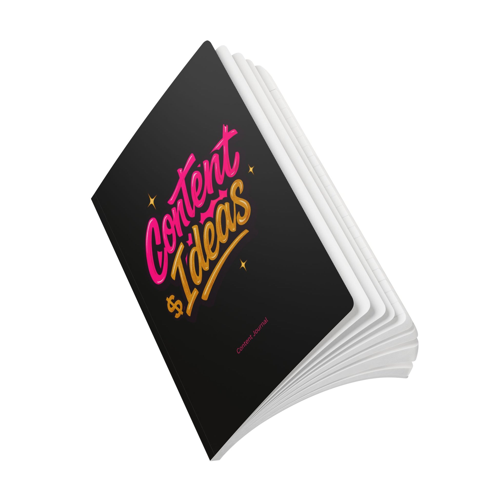 Softcover Journal Black “Content Ideas” Journal