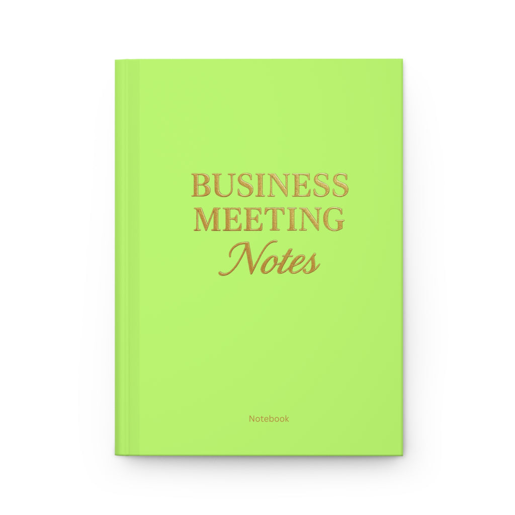 Hardcover Journal Matte Business Meeting Notebook Lime Green