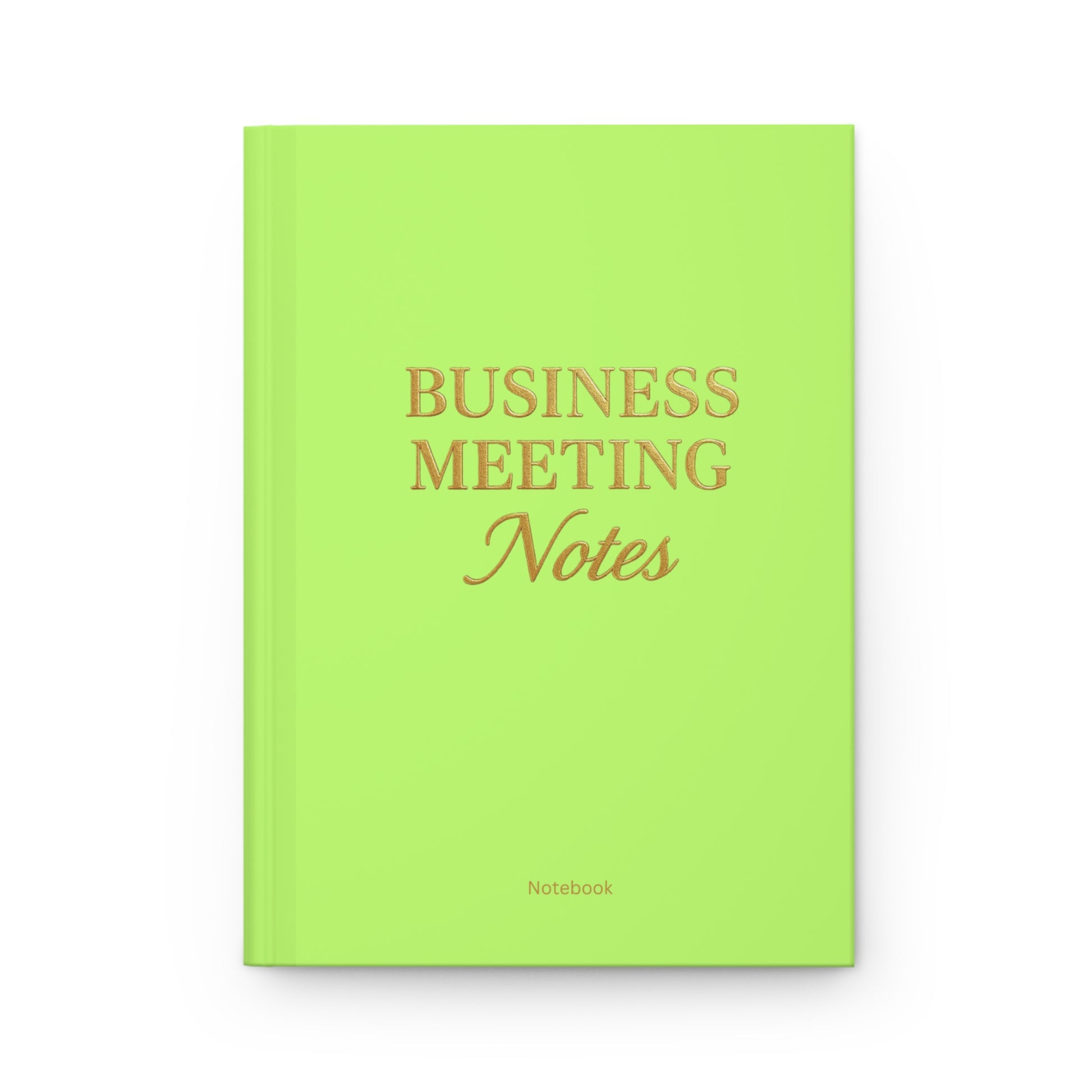 Hardcover Journal Matte Business Meeting Notebook Lime Green