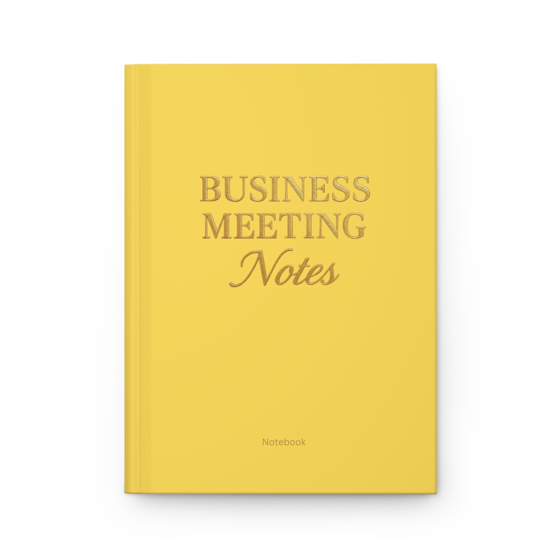 Hardcover Journal Matte Business Meeting Journal Yellow