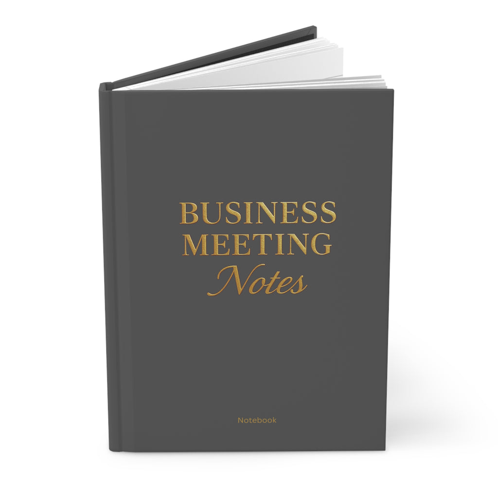 Hardcover Journal Matte Business Meeting Notebook Grey