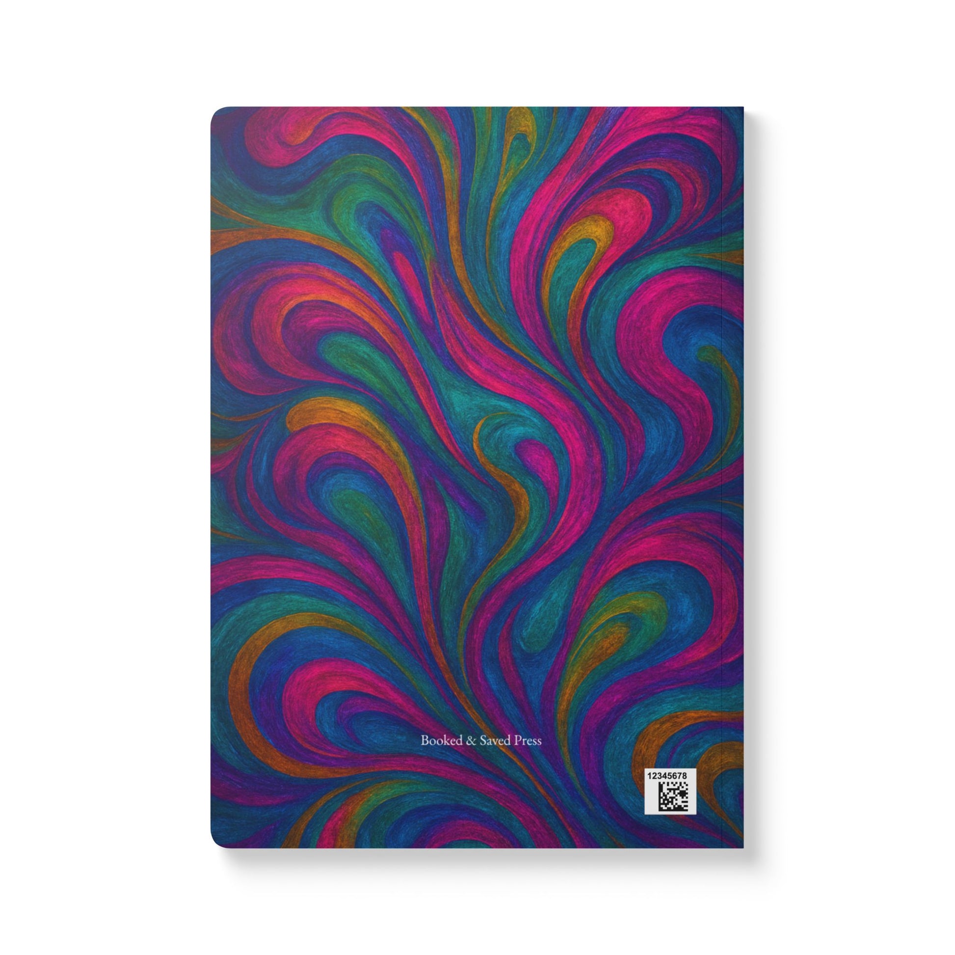Vibrant Swirl Softcover Journal - Colorful Notebook for Artists, Creative Writing, Gift for Students, Journaling, Home Office Decor
