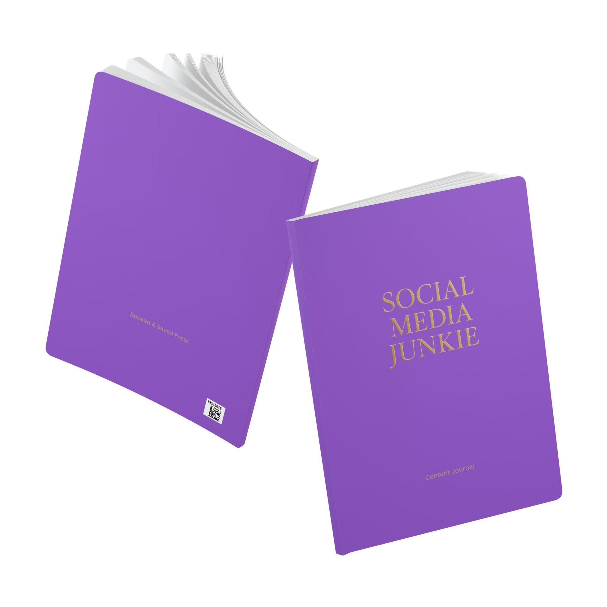 Purple Social Media Junkie Content Creator Journal