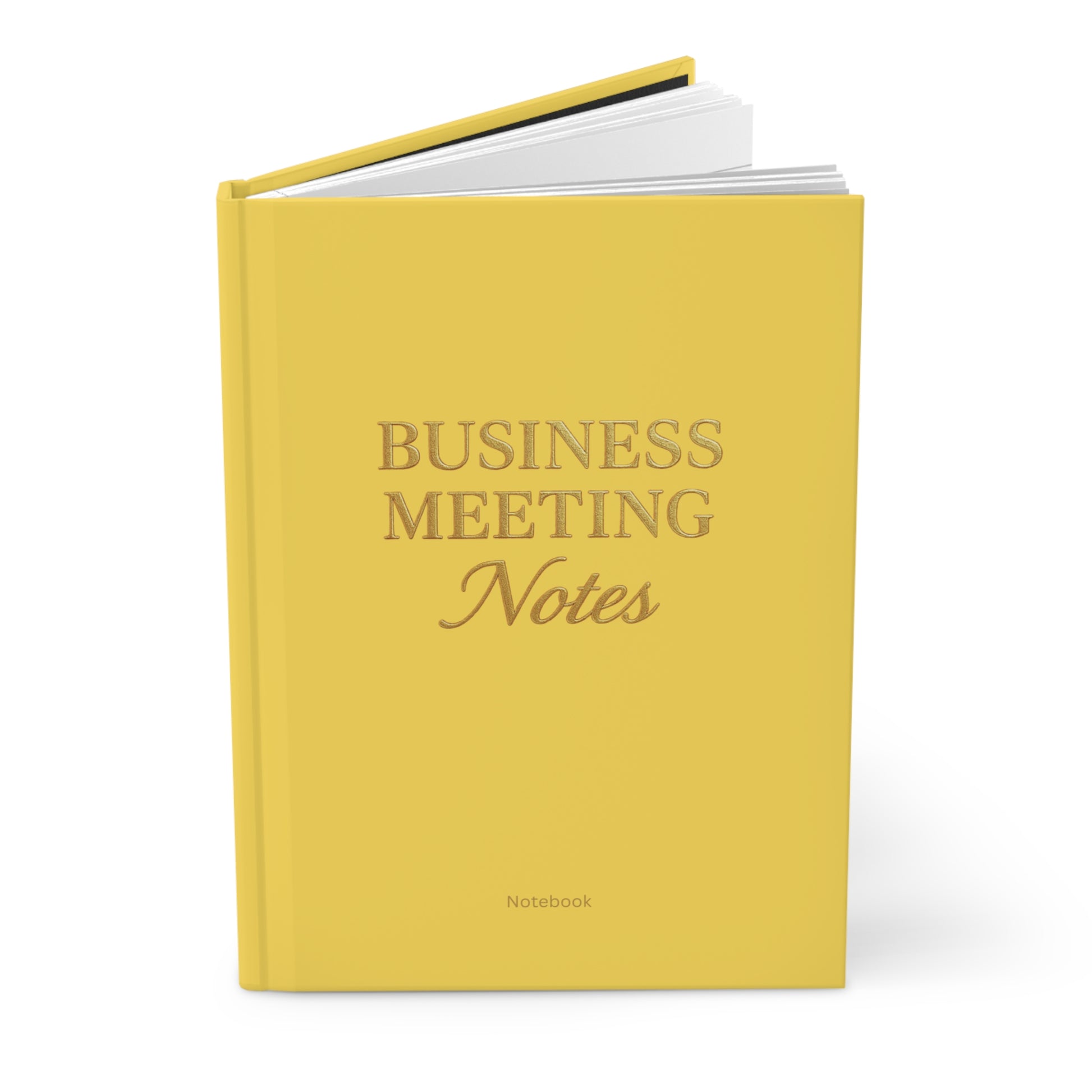 Hardcover Journal Matte Business Meeting Journal Yellow