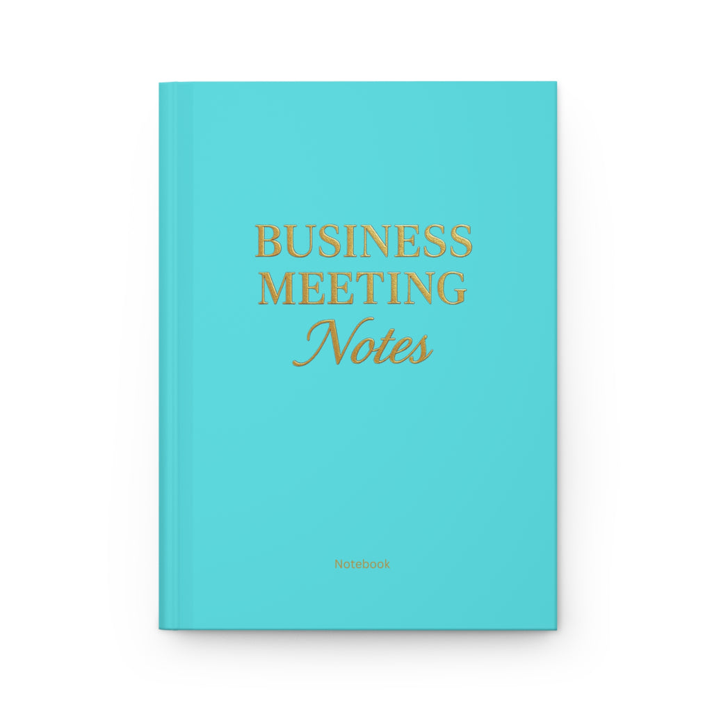 Hardcover Journal Matte Business Meeting Notebook Turquoise