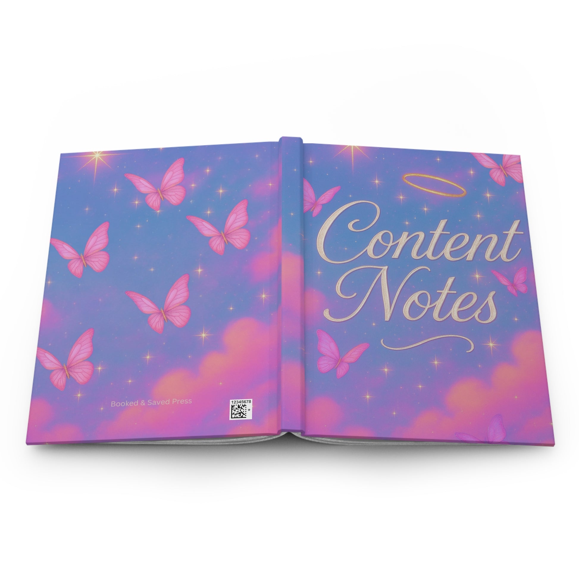 Hardcover Journal Matte Angel Content Notes Content Journal