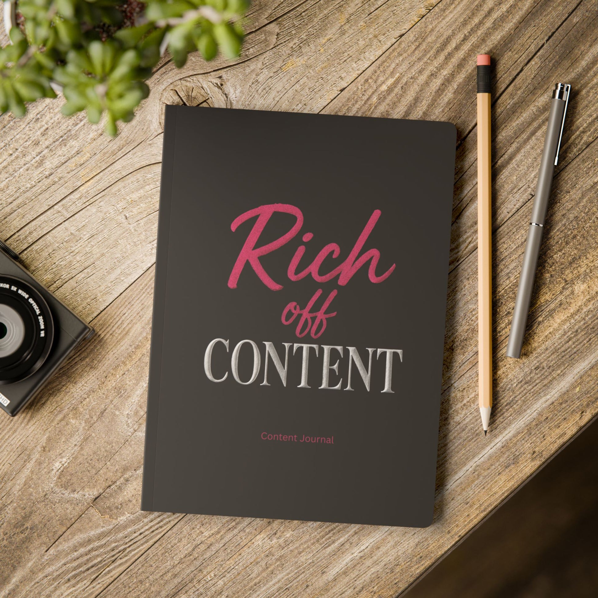 Softcover Journal “Rich Off Content” Content Journal