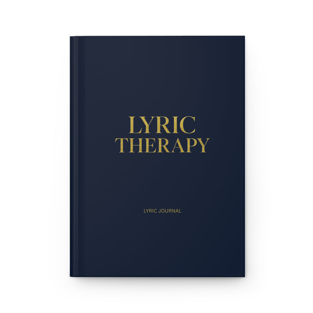 Hardcover Blue Lyric Therapy Journal