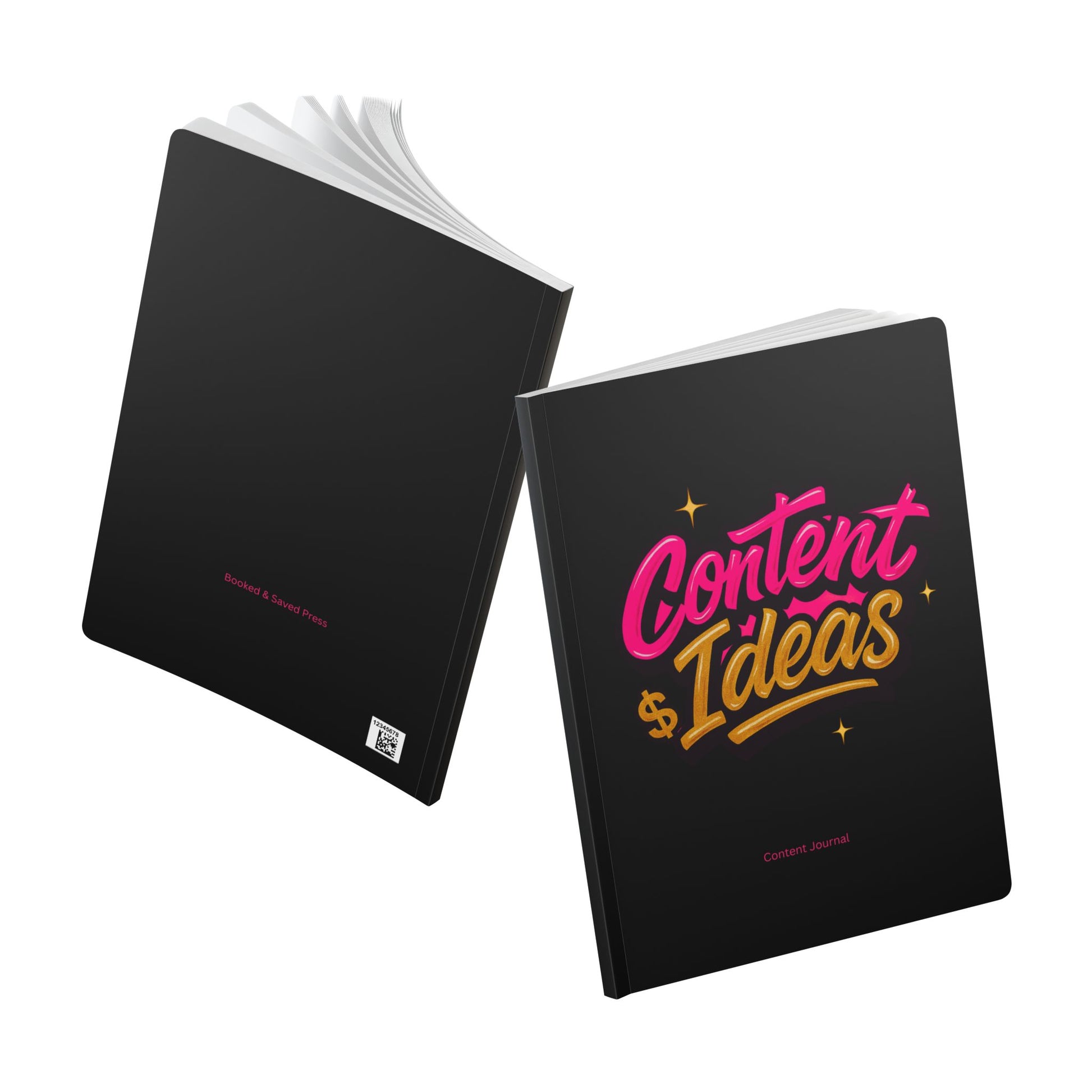 Softcover Journal Black “Content Ideas” Journal