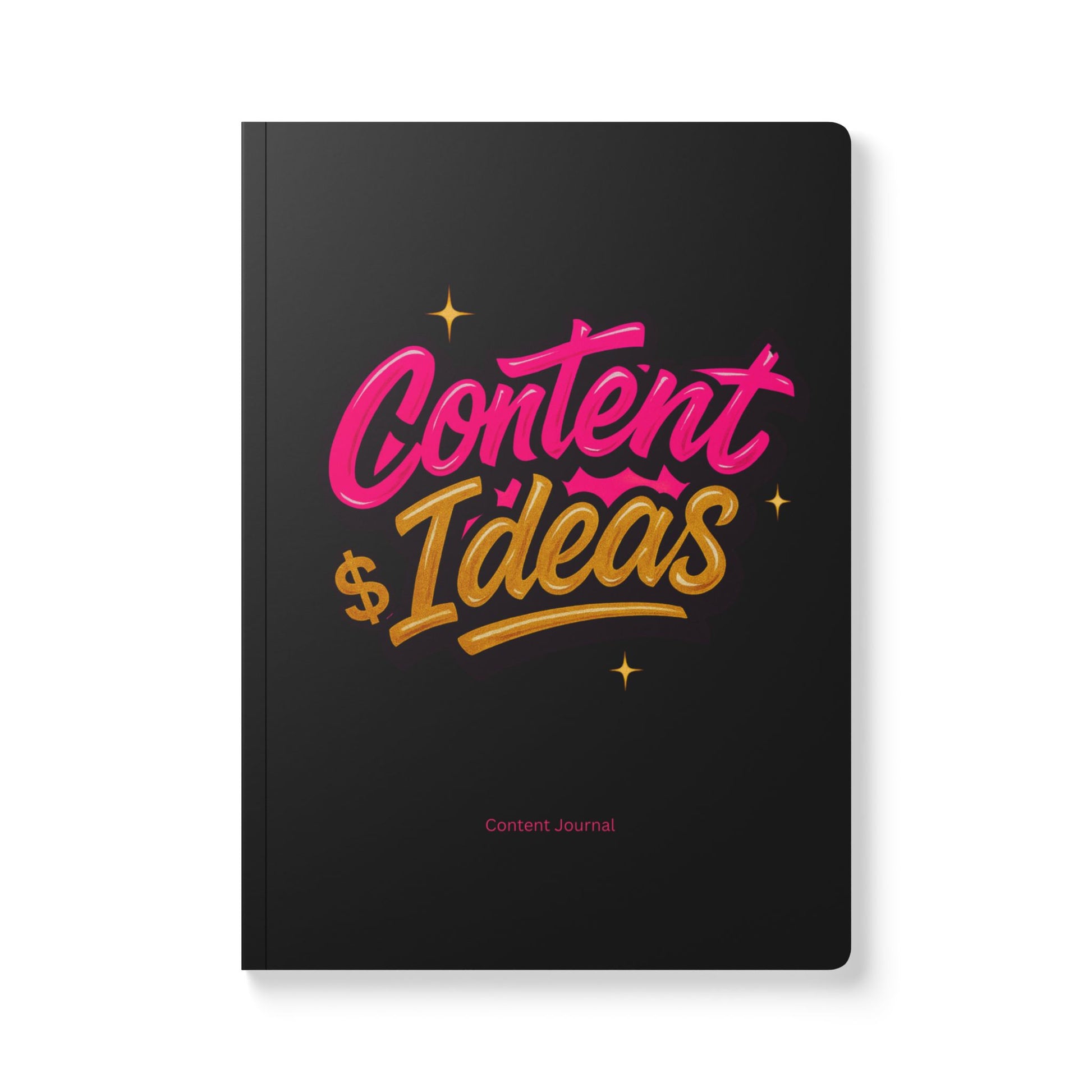 Softcover Journal Black “Content Ideas” Journal