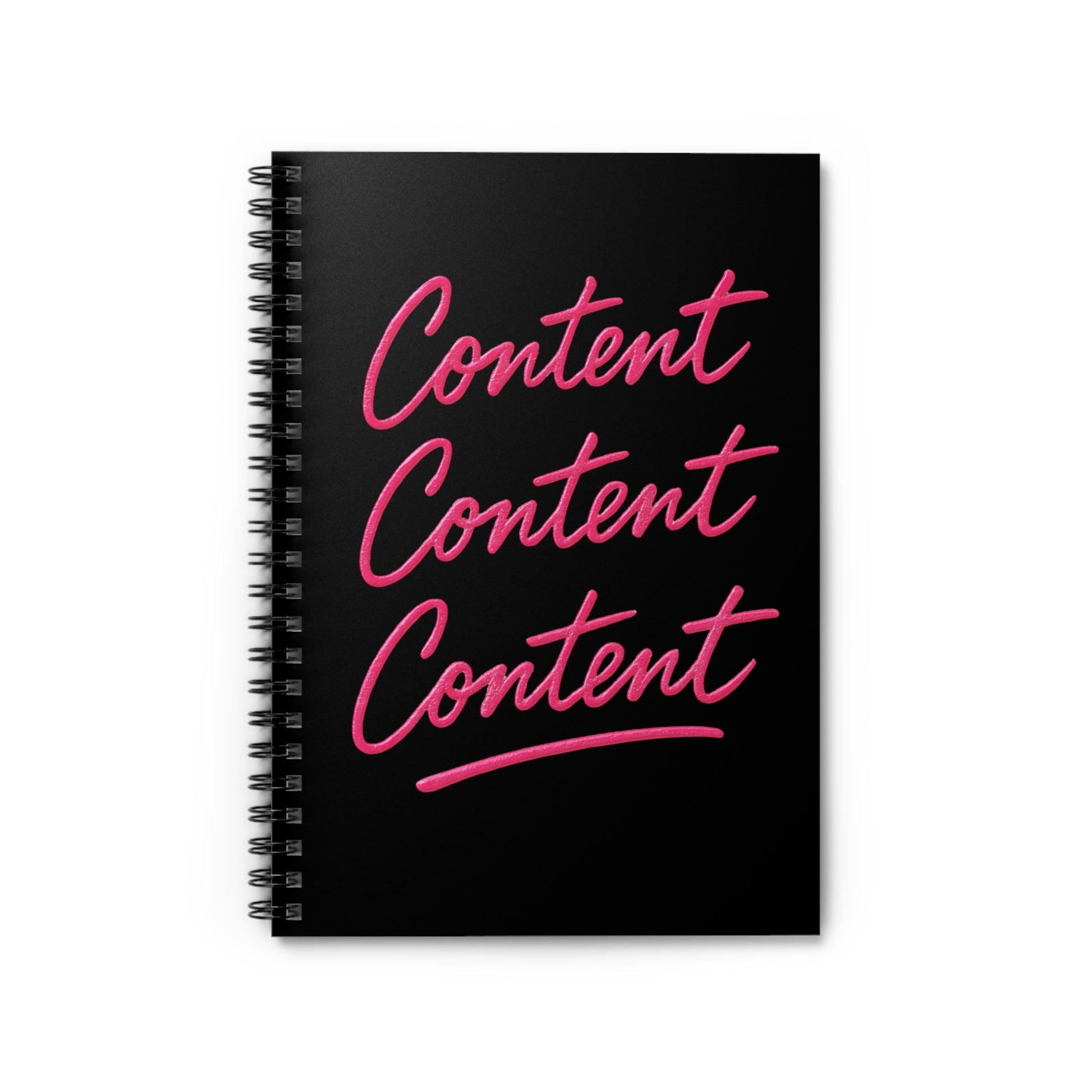 Content Creation Spiral Notebook - Trendy Writing Pad, Journal for Creatives, Gift for Writers & Students, Daily Planner, School Supplies