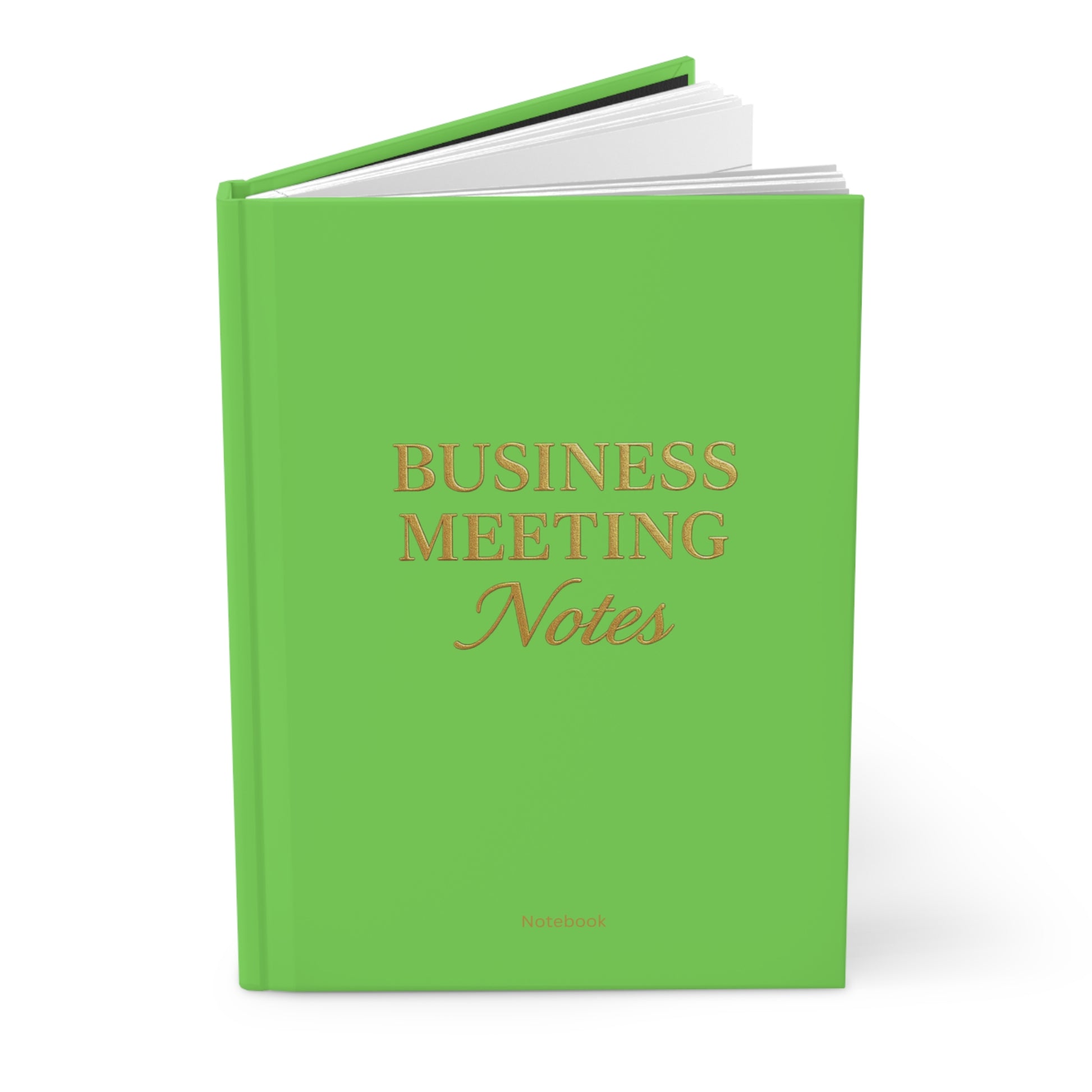 Hardcover Journal Matte Business Meeting Notebook Green