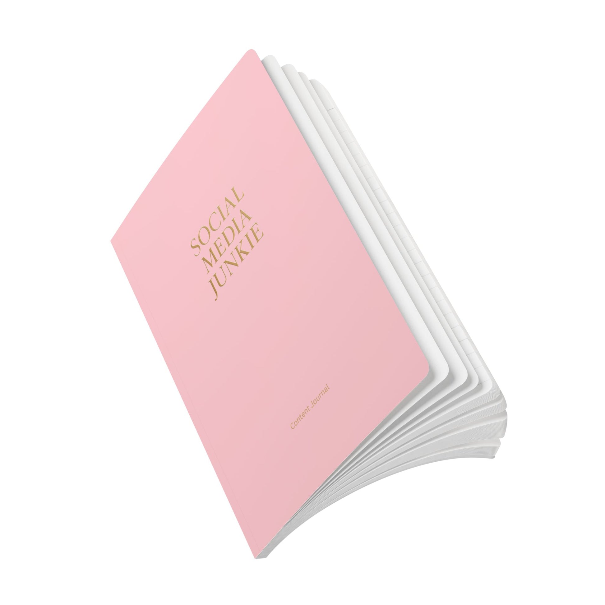 Softcover Journal soft pink “Social Media Junkie” content journal