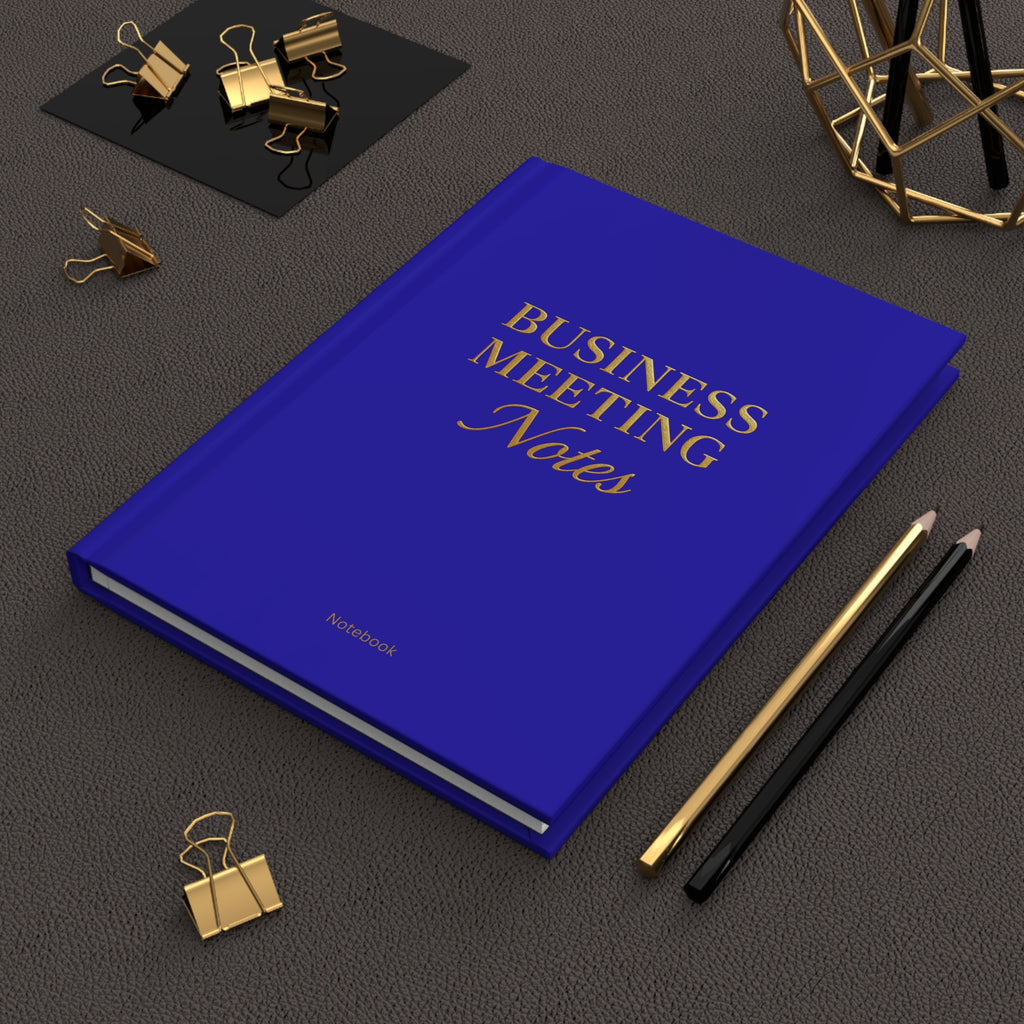 Hardcover Journal Matte Royal Blue Business Meeting Notebook