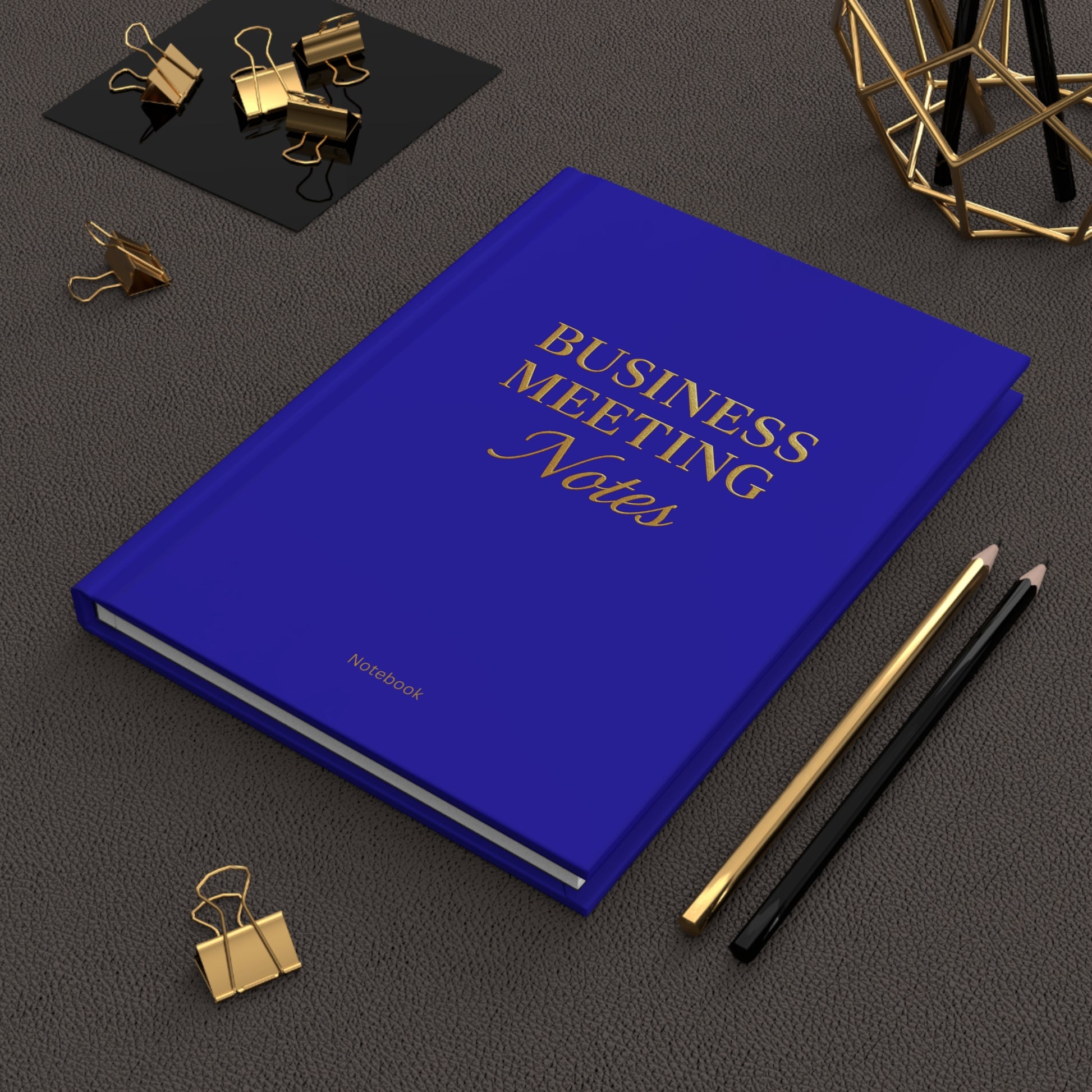 Hardcover Journal Matte Royal Blue Business Meeting Notebook